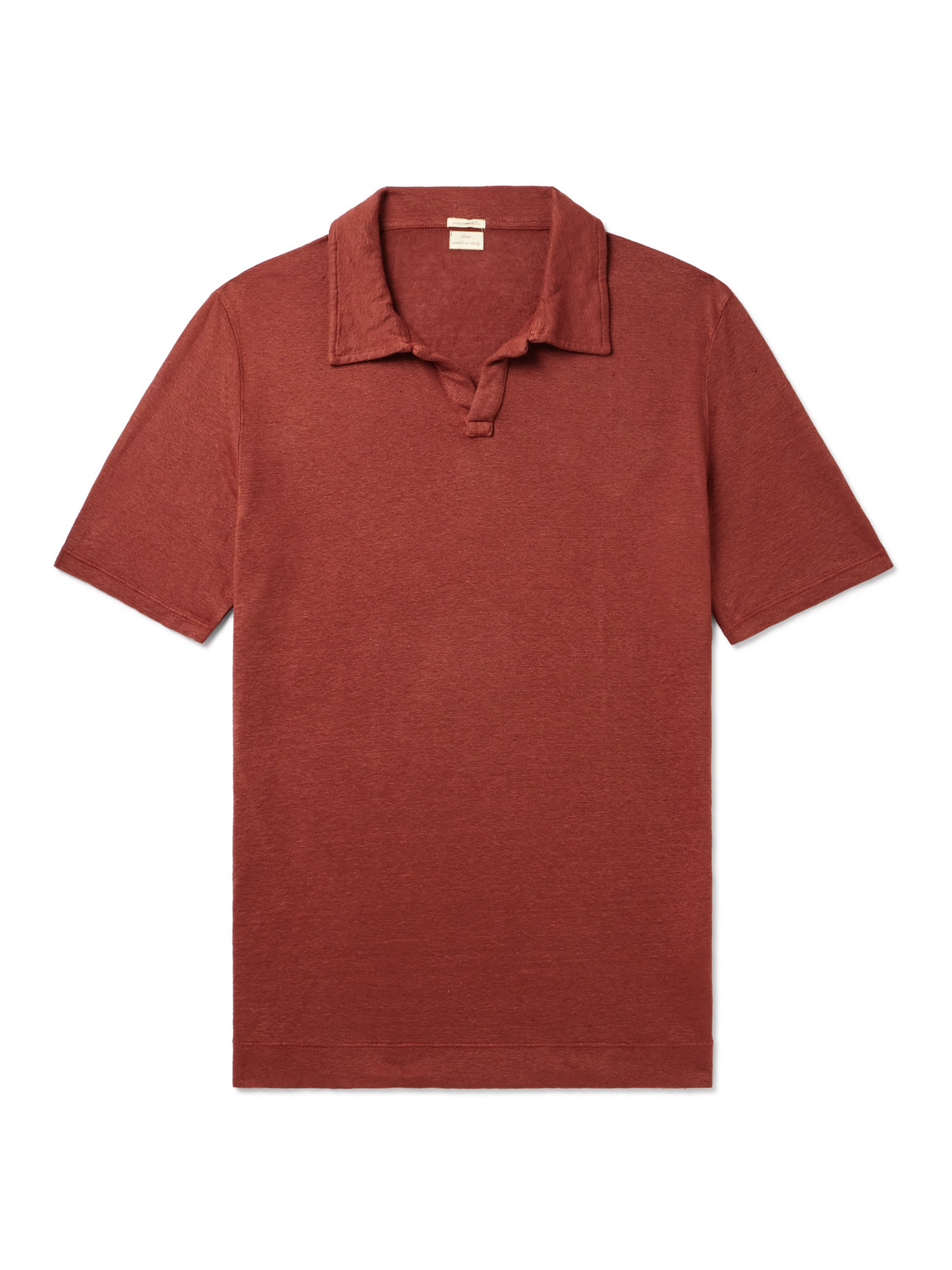 Massimo Alba Aruba Linen-piqué Polo Shirt In Red