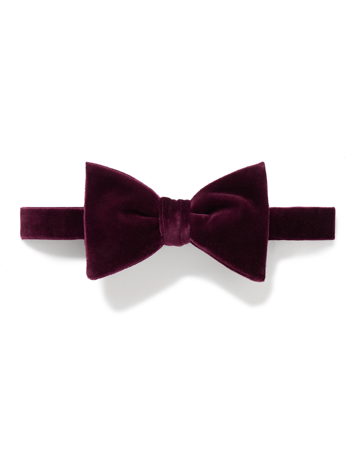 Ralph Lauren Purple Label Pre-tied Cotton-velvet Bow Tie In Burgundy
