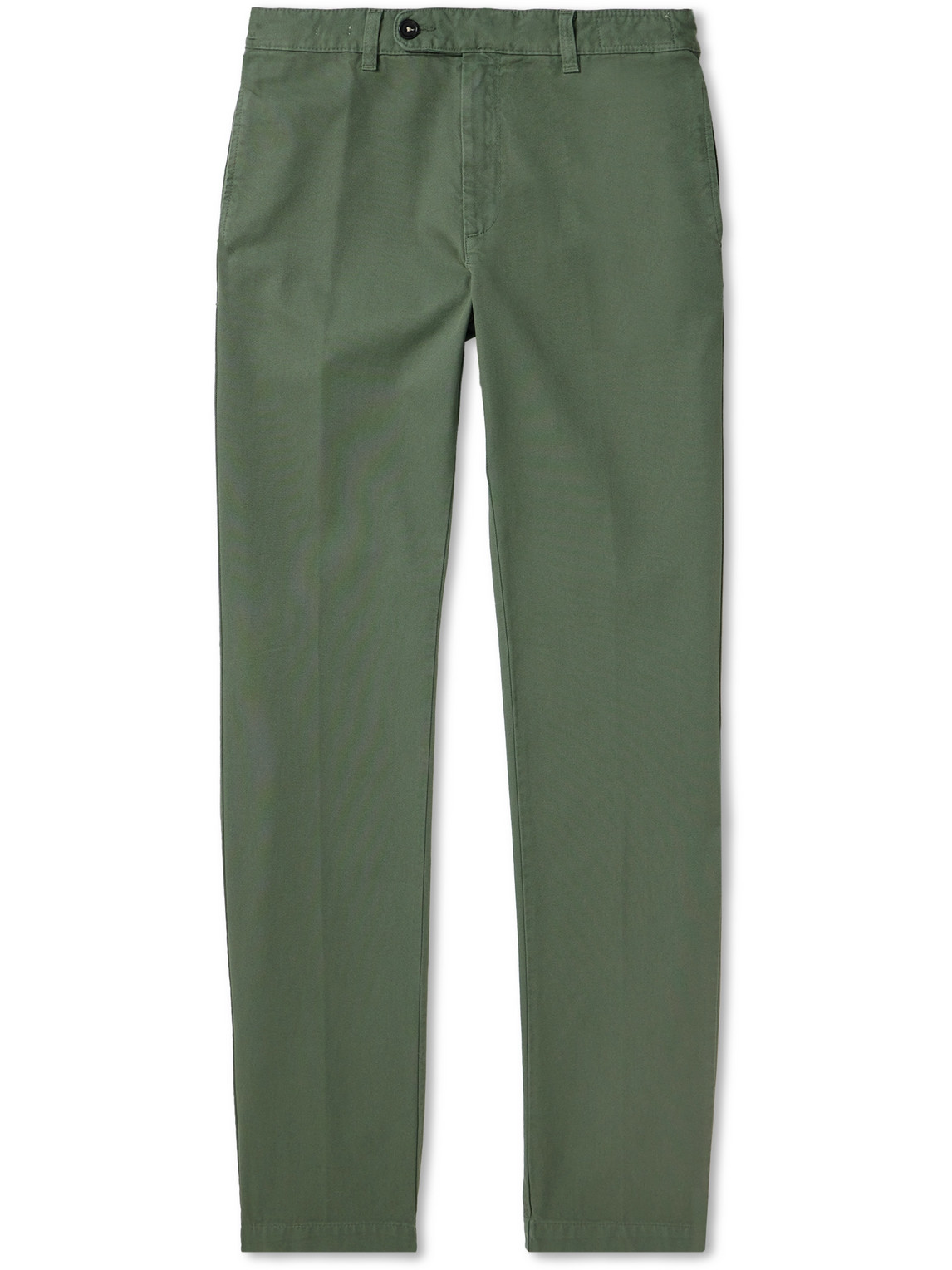Massimo Alba Winch2 Slim-fit Cotton-blend Twill Trousers In Green