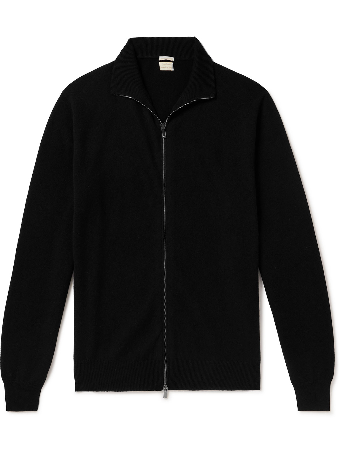 Massimo Alba Noel Cashmere Zip-up Sweater In Black