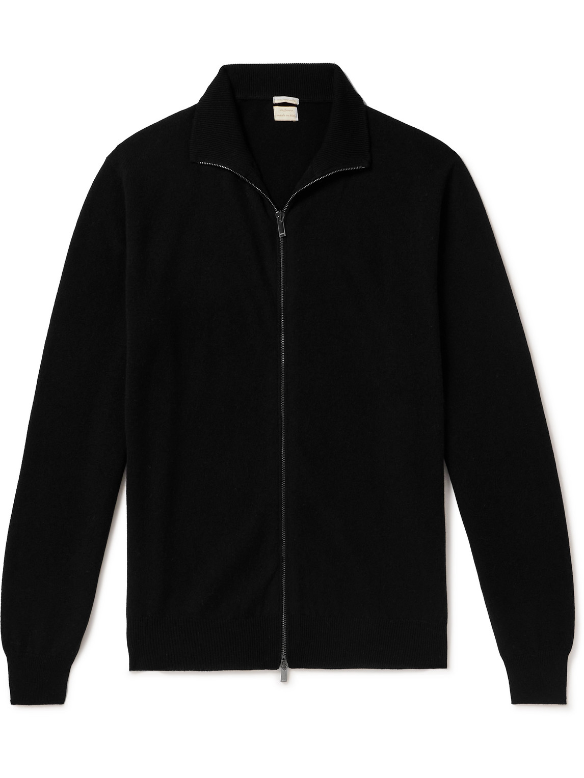 Massimo Alba Noel Cashmere Zip-up Jumper In Black