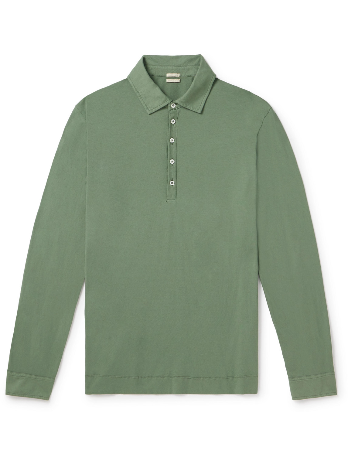 Massimo Alba Ischia Cotton-jersey Polo Shirt In Green