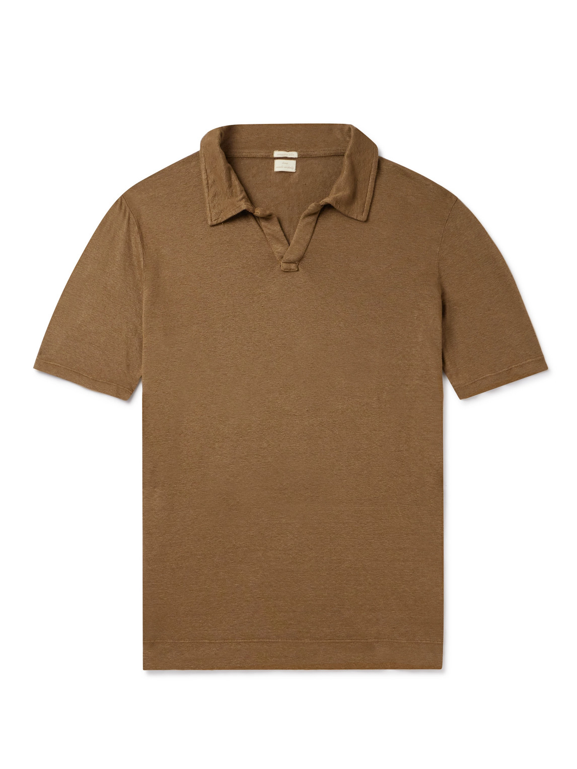 Massimo Alba Aruba Linen-piqué Polo Shirt In Brown