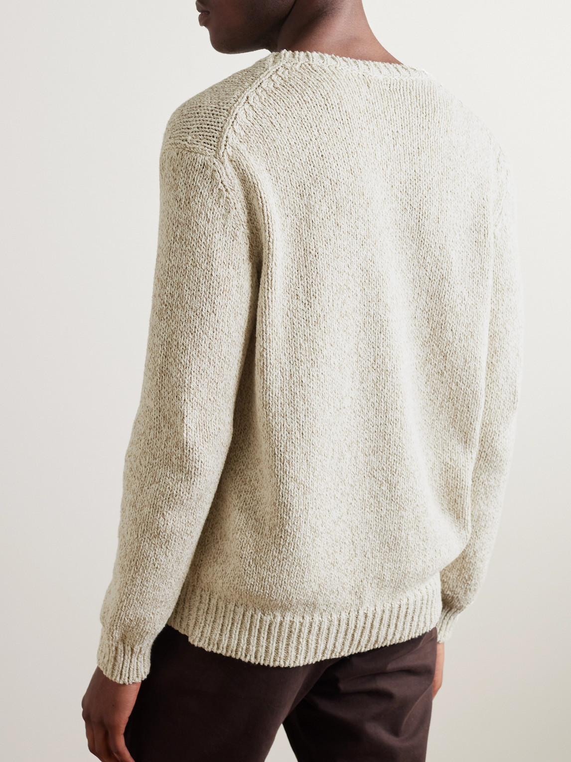 Shop Massimo Alba Elia Cotton-blend Sweater In Neutrals