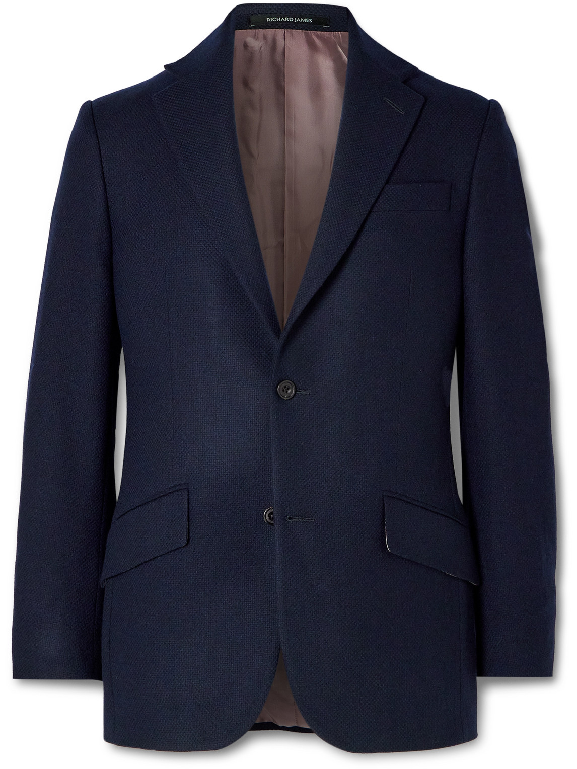 Richard James Wool, Cotton And Cashmere-blend Hopsack Blazer In Blue