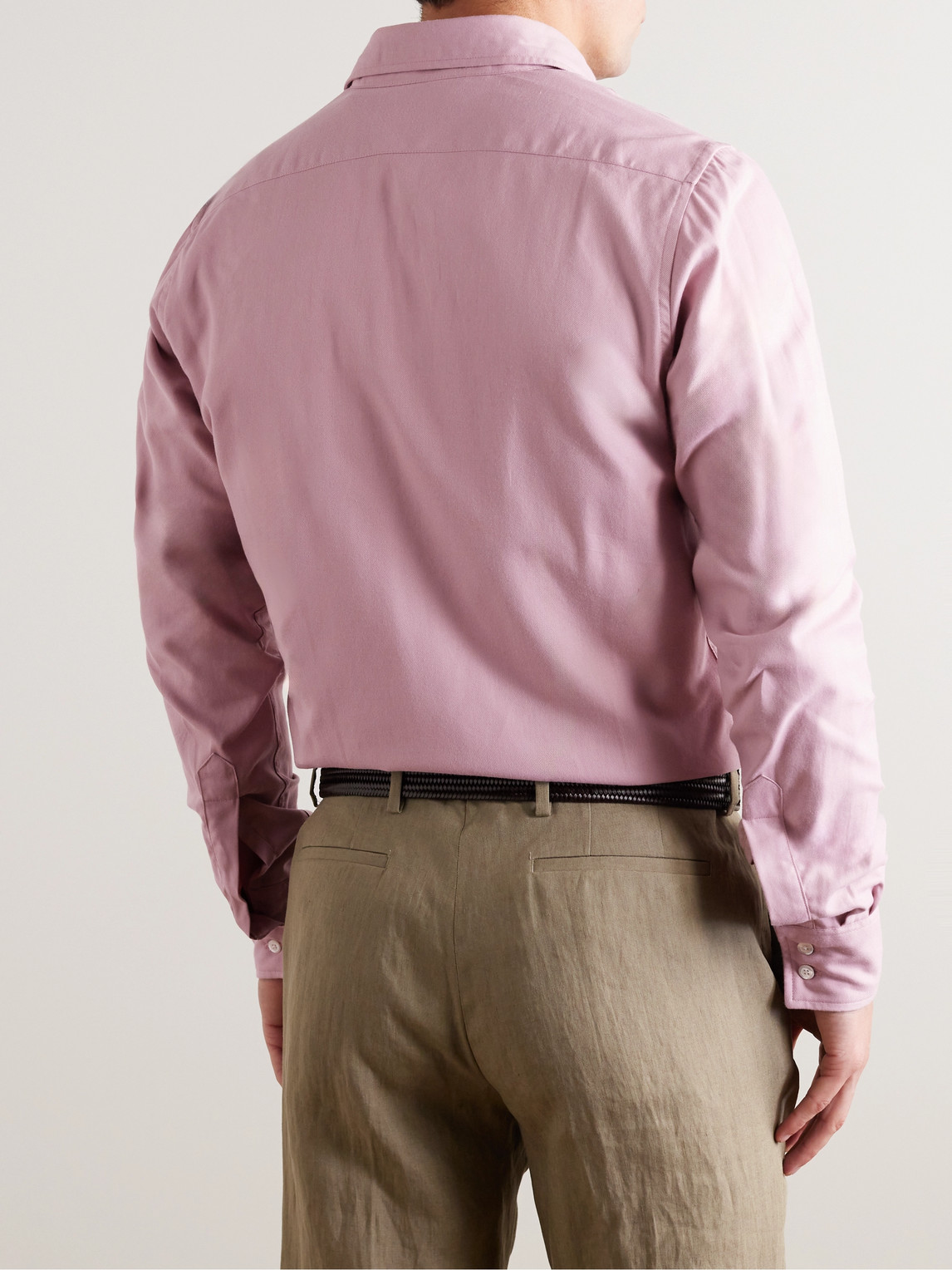Shop Richard James Cotton-twill Shirt In Pink