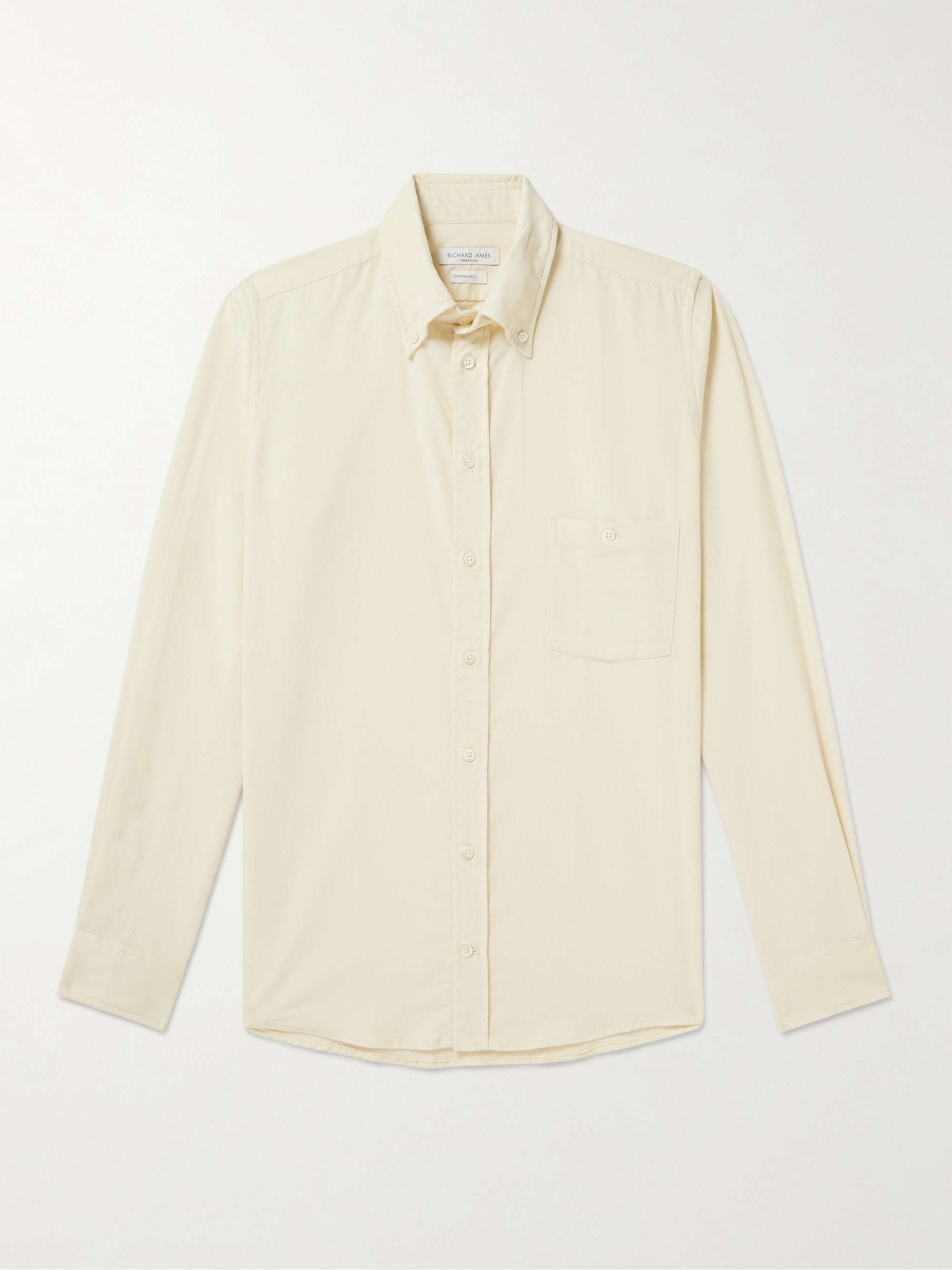 RICHARD JAMES Button-Down Collar Cotton-Corduroy Shirt for Men | MR PORTER