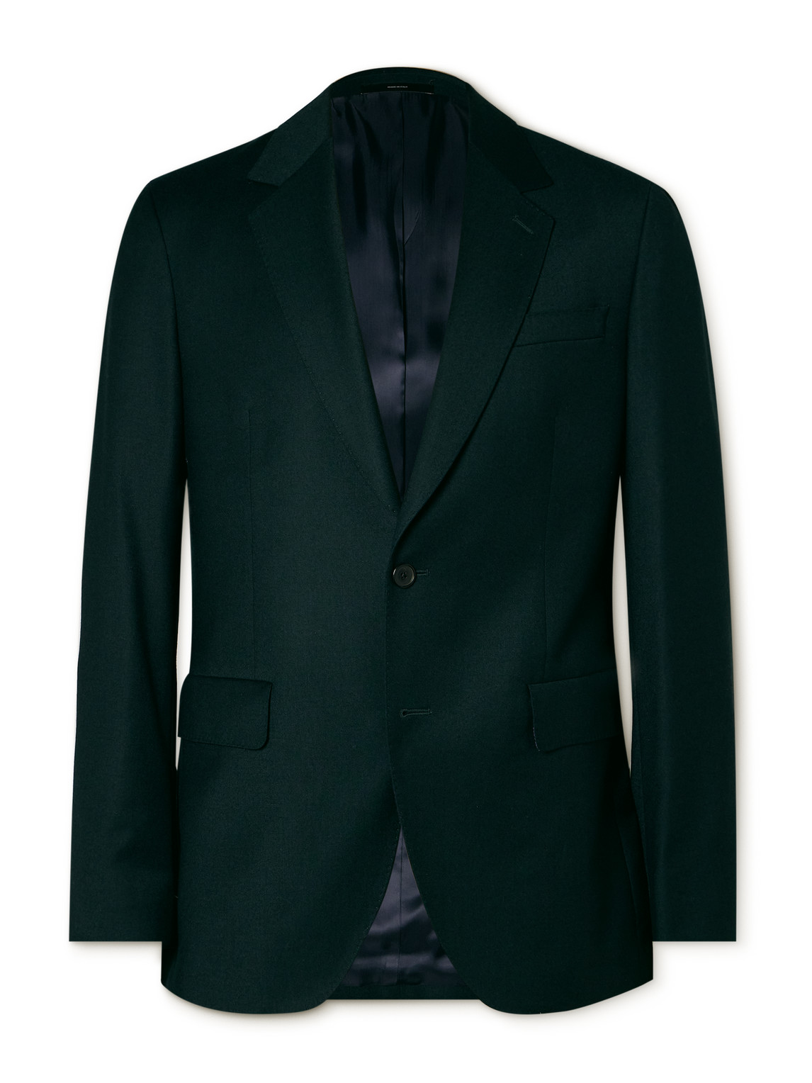 Paul Smith Wool And Cashmere-blend Flannel Blazer In Green