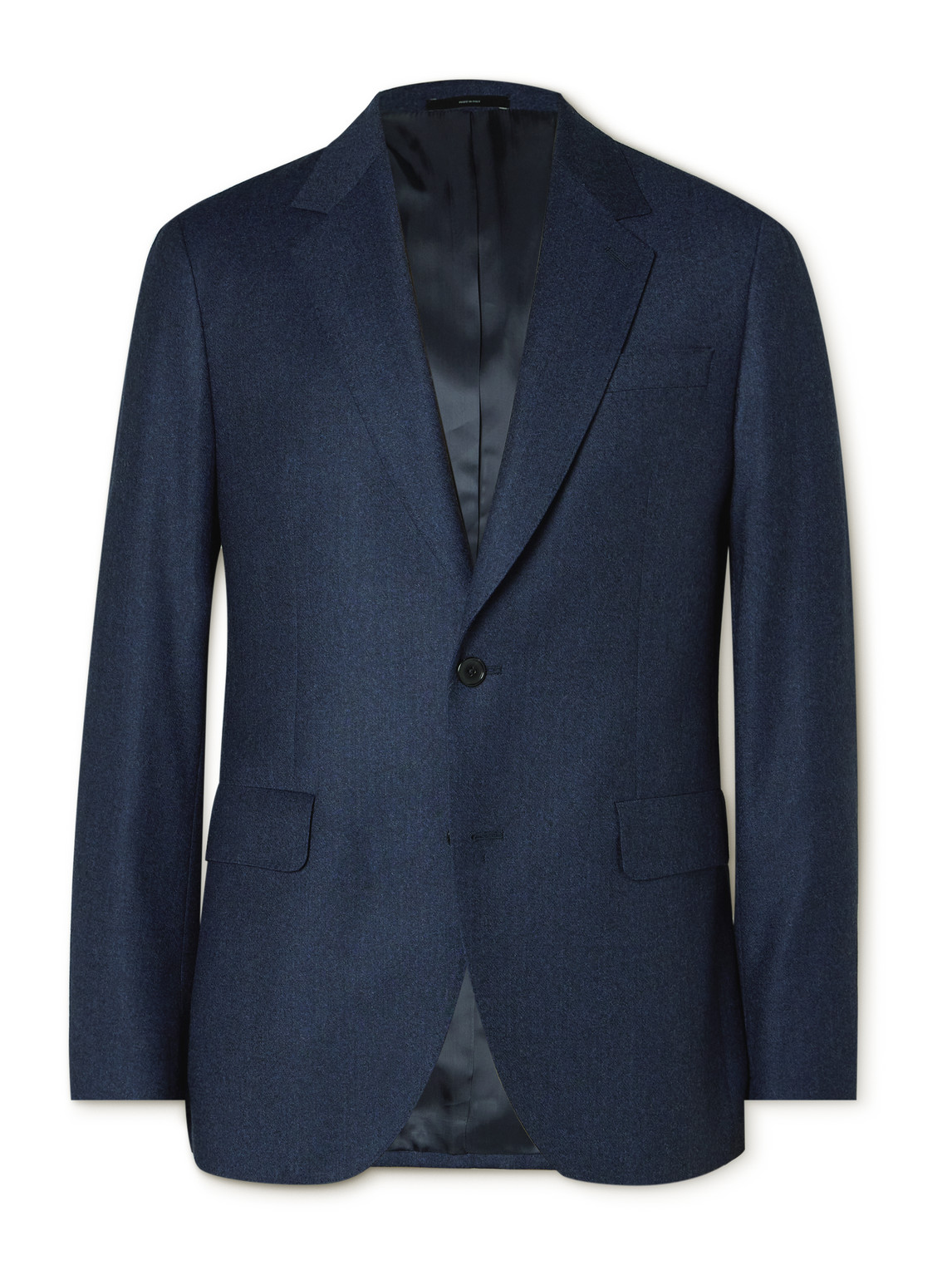 Paul Smith Wool And Cashmere-blend Flannel Blazer In Blue
