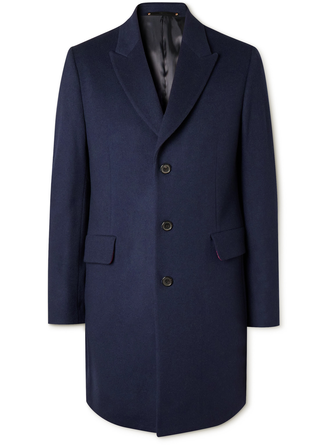 Paul Smith Wool And Cashmere-blend Overcoat In Blue
