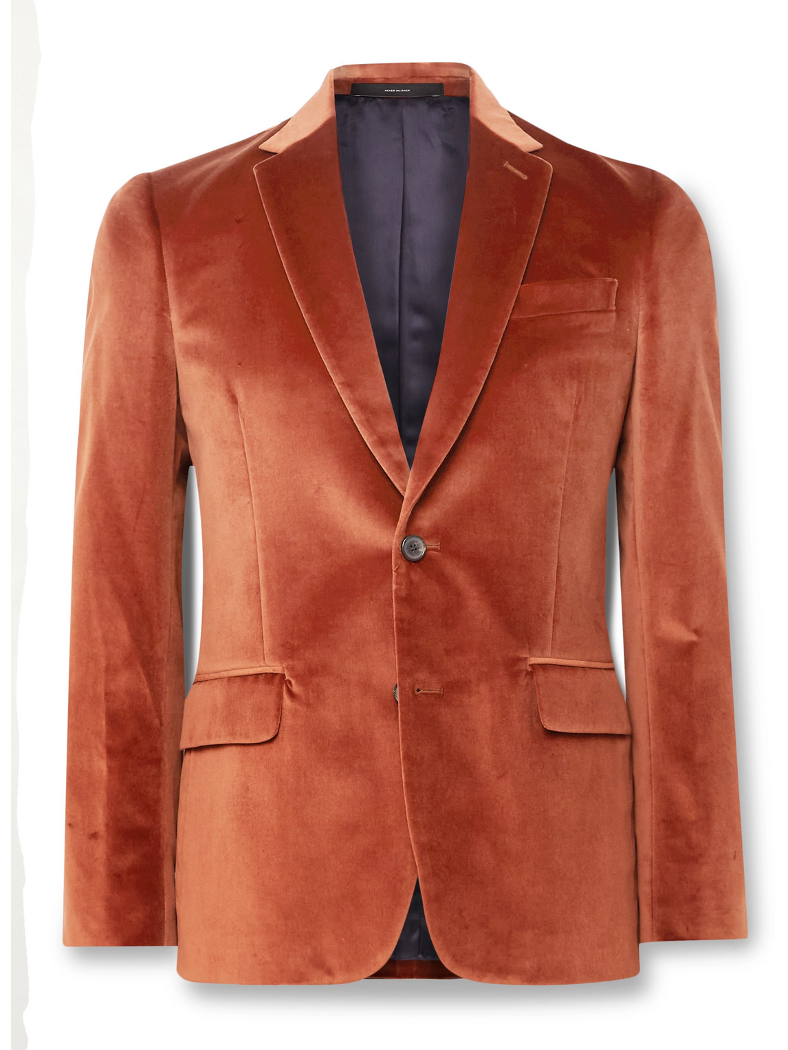 Paul Smith Cotton-velvet Blazer In Orange