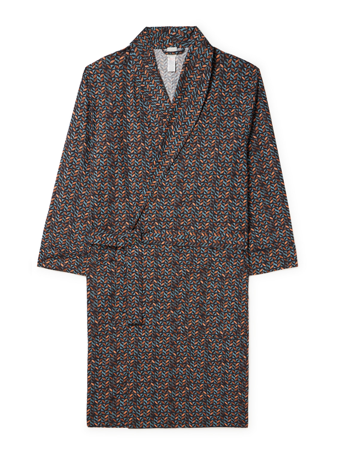 Paul Smith Printed Cotton Robe In Blue