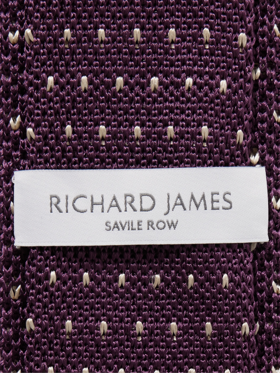 Shop Richard James 6cm Embroidered Knitted Silk Tie In Purple