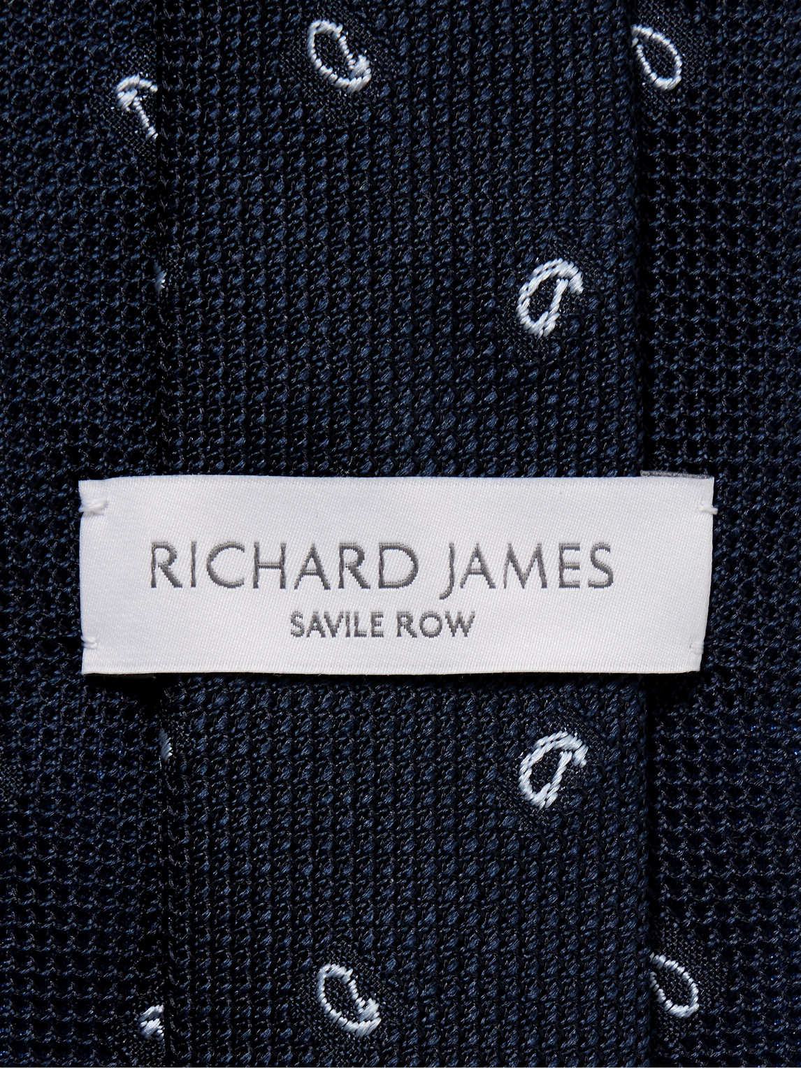 Shop Richard James 8.5cm Embroidered Silk-grenadine Tie In Blue