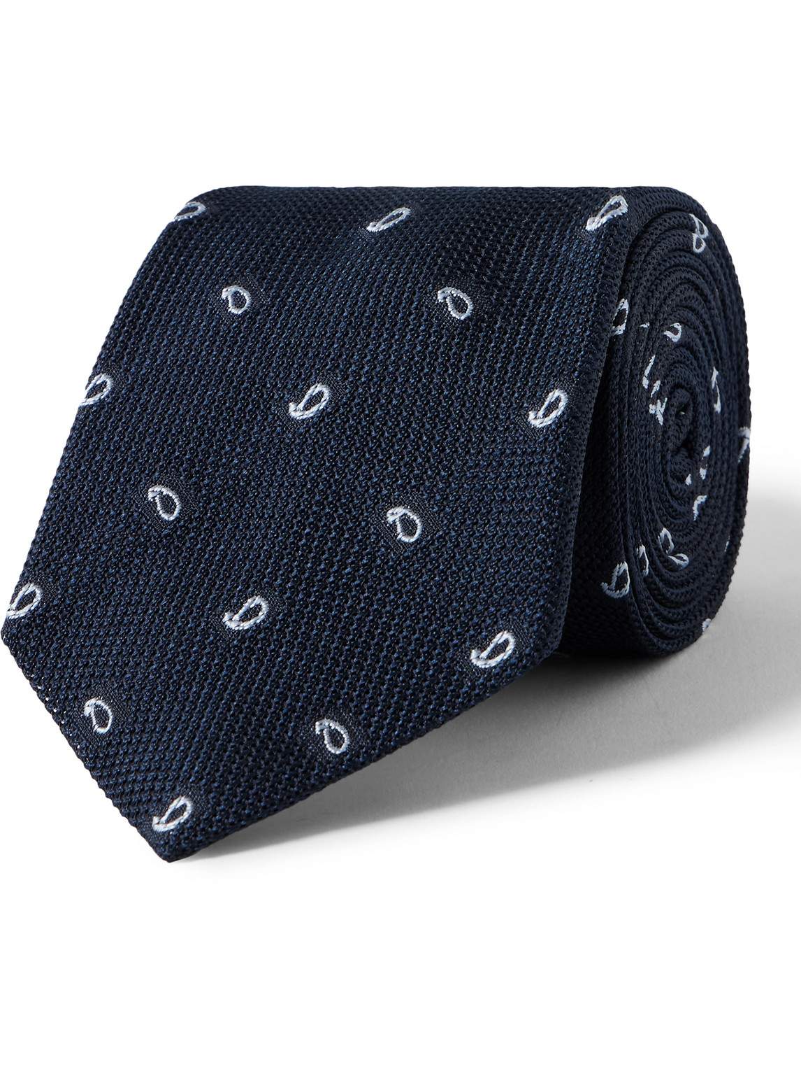 Richard James 8.5cm Embroidered Silk-grenadine Tie In Blue