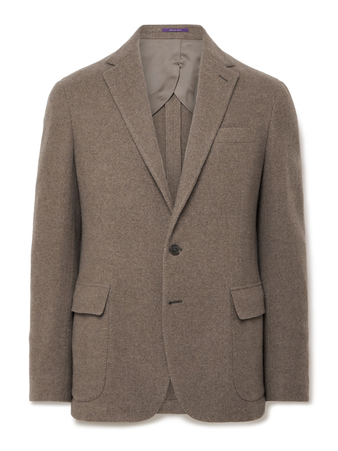 Ralph Lauren Purple Label Slim-fit Brushed Cashmere And Wool-blend Blazer In Brown