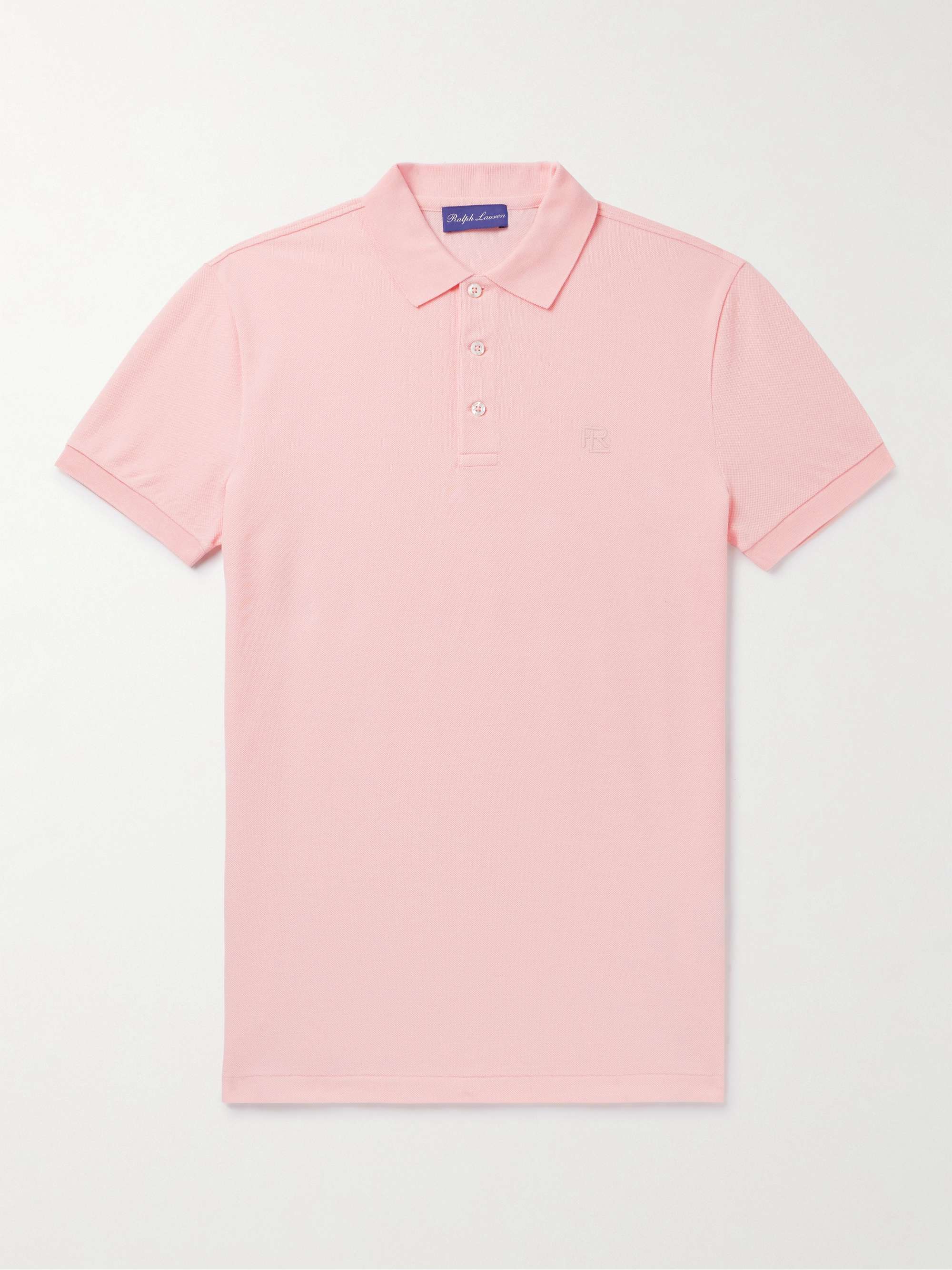 RALPH LAUREN PURPLE LABEL Logo-Embroidered Cotton-Piqué Polo Shirt for ...