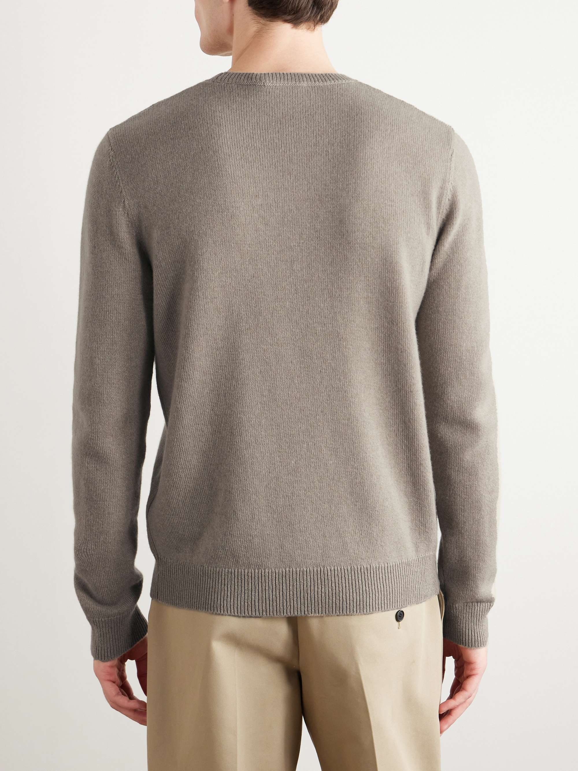 RALPH LAUREN PURPLE LABEL Appliquéd Intarsia Cashmere Sweater for Men ...