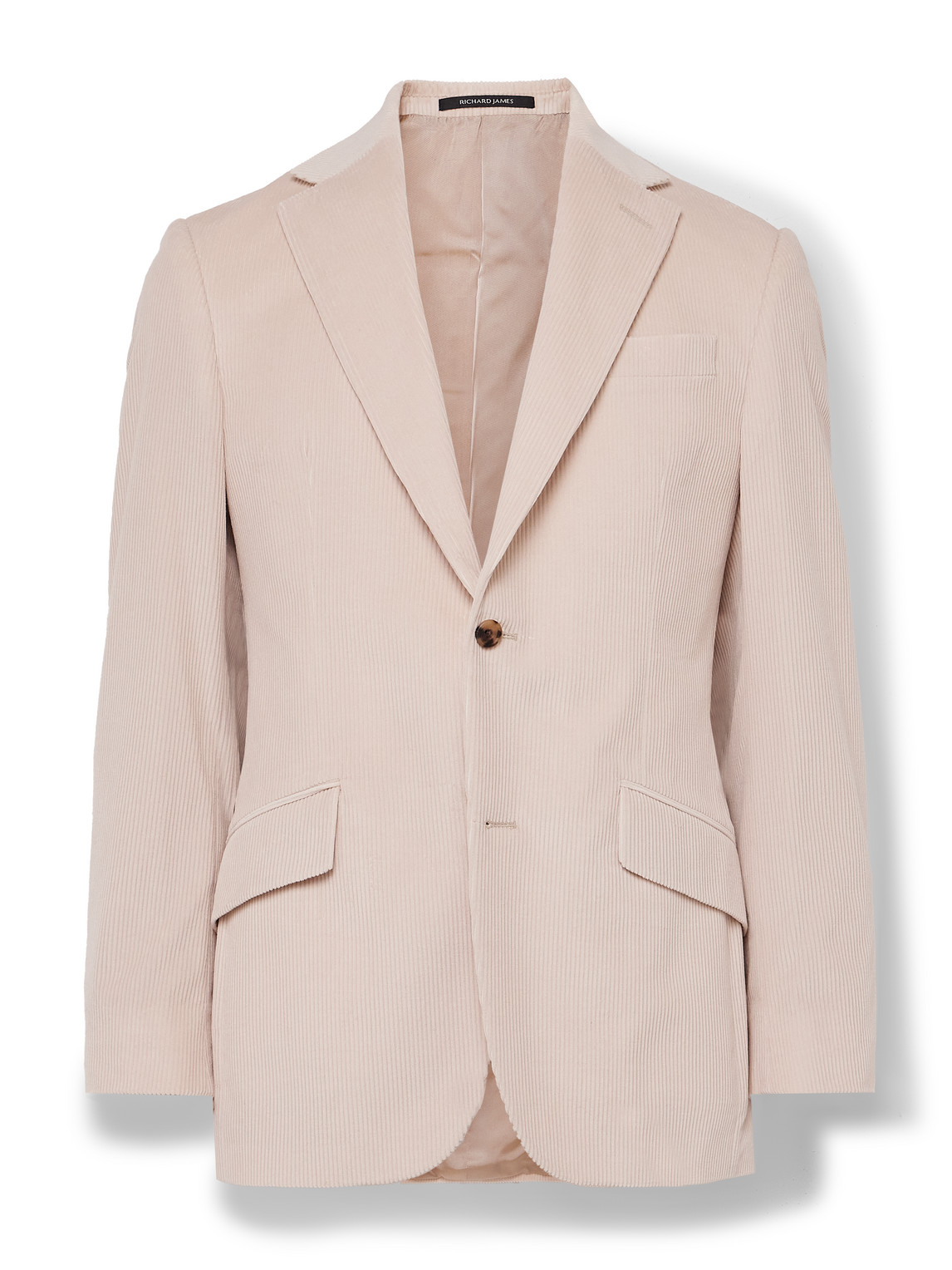 Richard James Slim-fit Unstructured Cotton-corduroy Suit Jacket In Neutrals