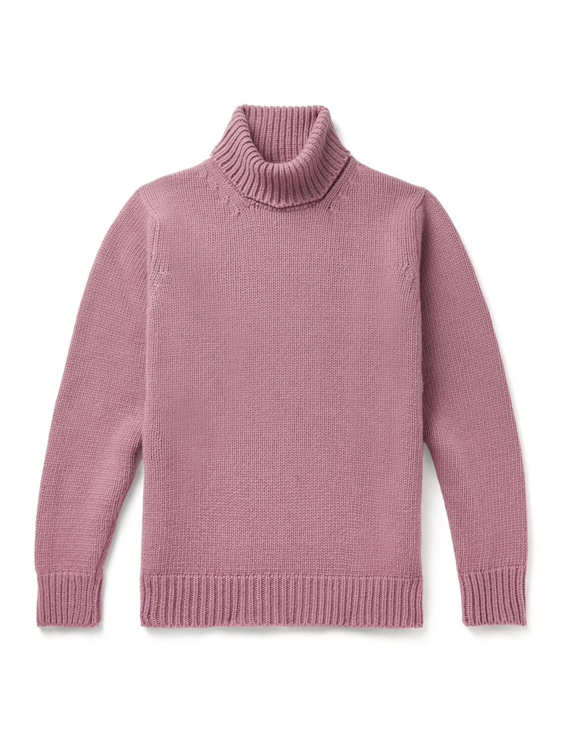 Richard James Wool Rollneck Sweater In Pink