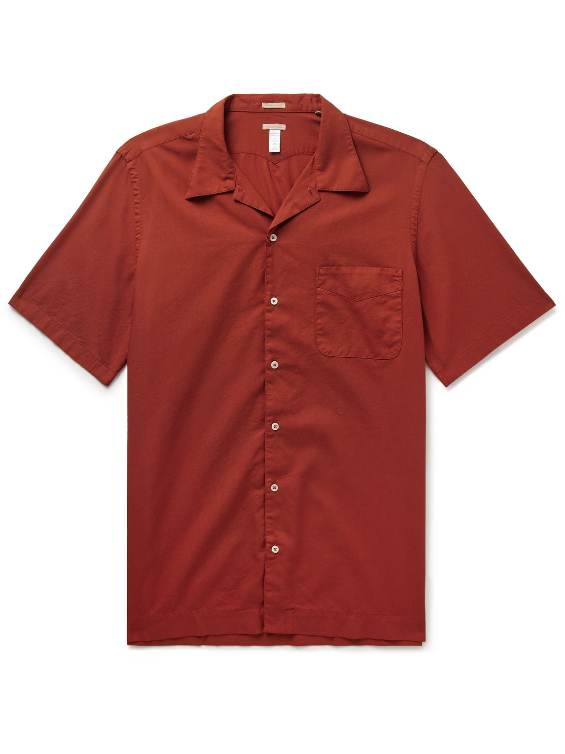 Massimo Alba Venice Camp-collar Cotton Shirt In Red