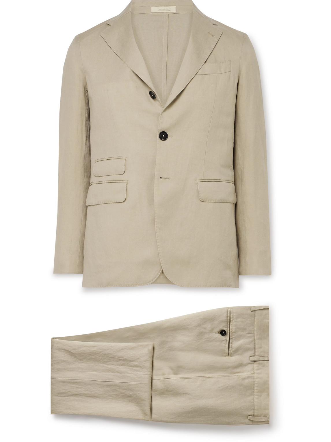 Massimo Alba Sloop Slim-fit Virgin Wool And Linen-blend Suit In Neutrals
