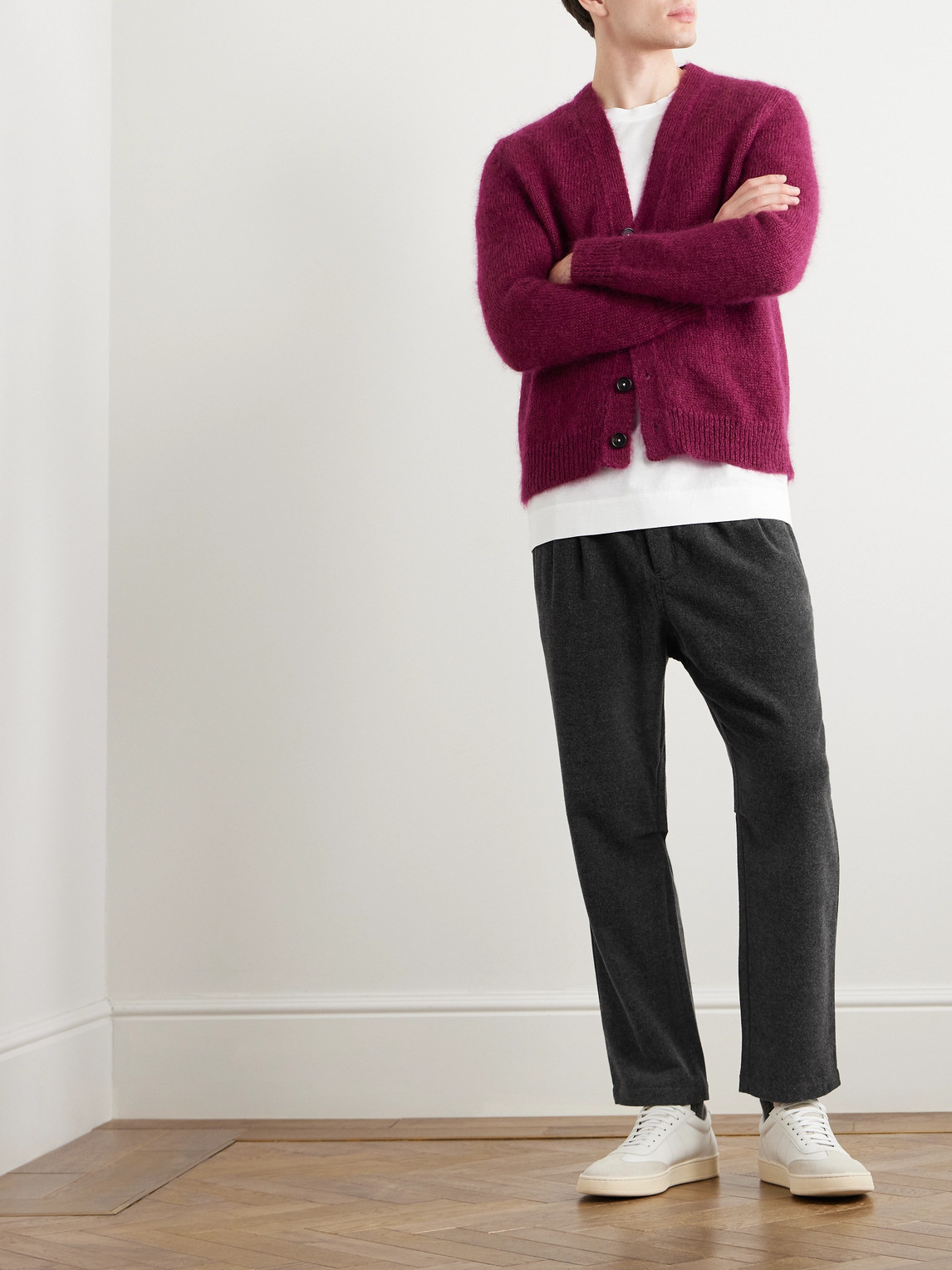 Shop Massimo Alba Keywest Straight-leg Cotton And Cashmere-blend Drawstring Trousers In Gray