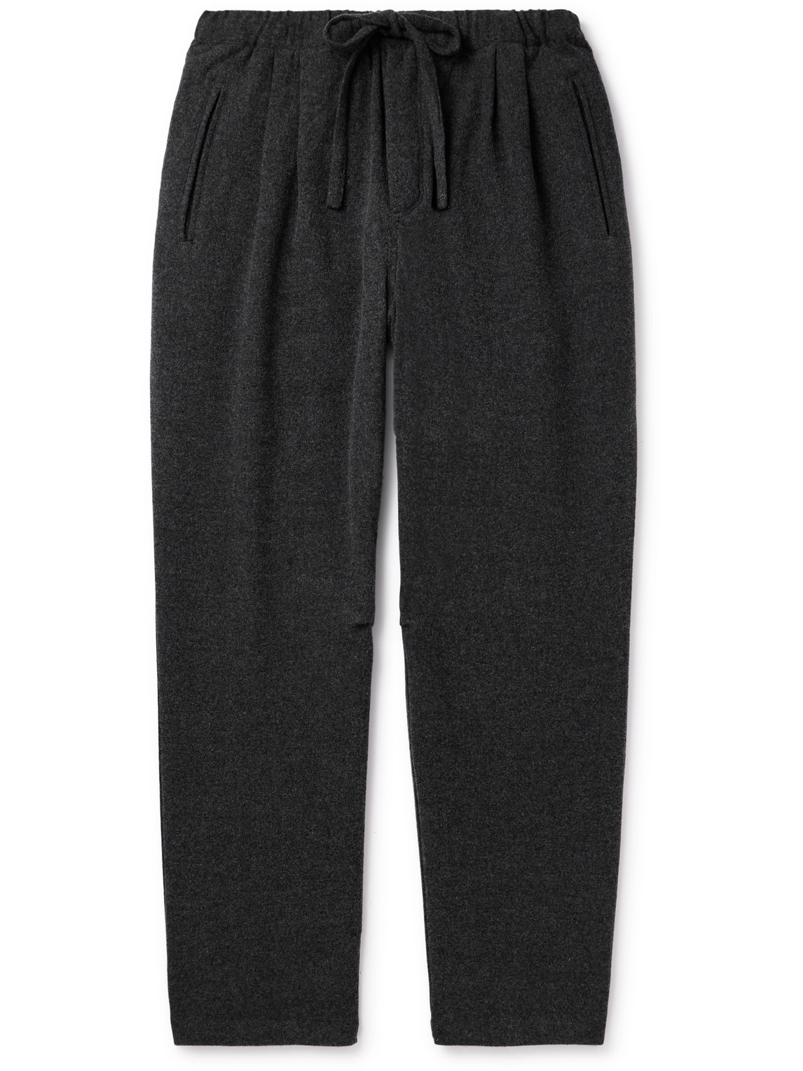 Keywest Straight-Leg Cotton and Cashmere-Blend Drawstring Trousers