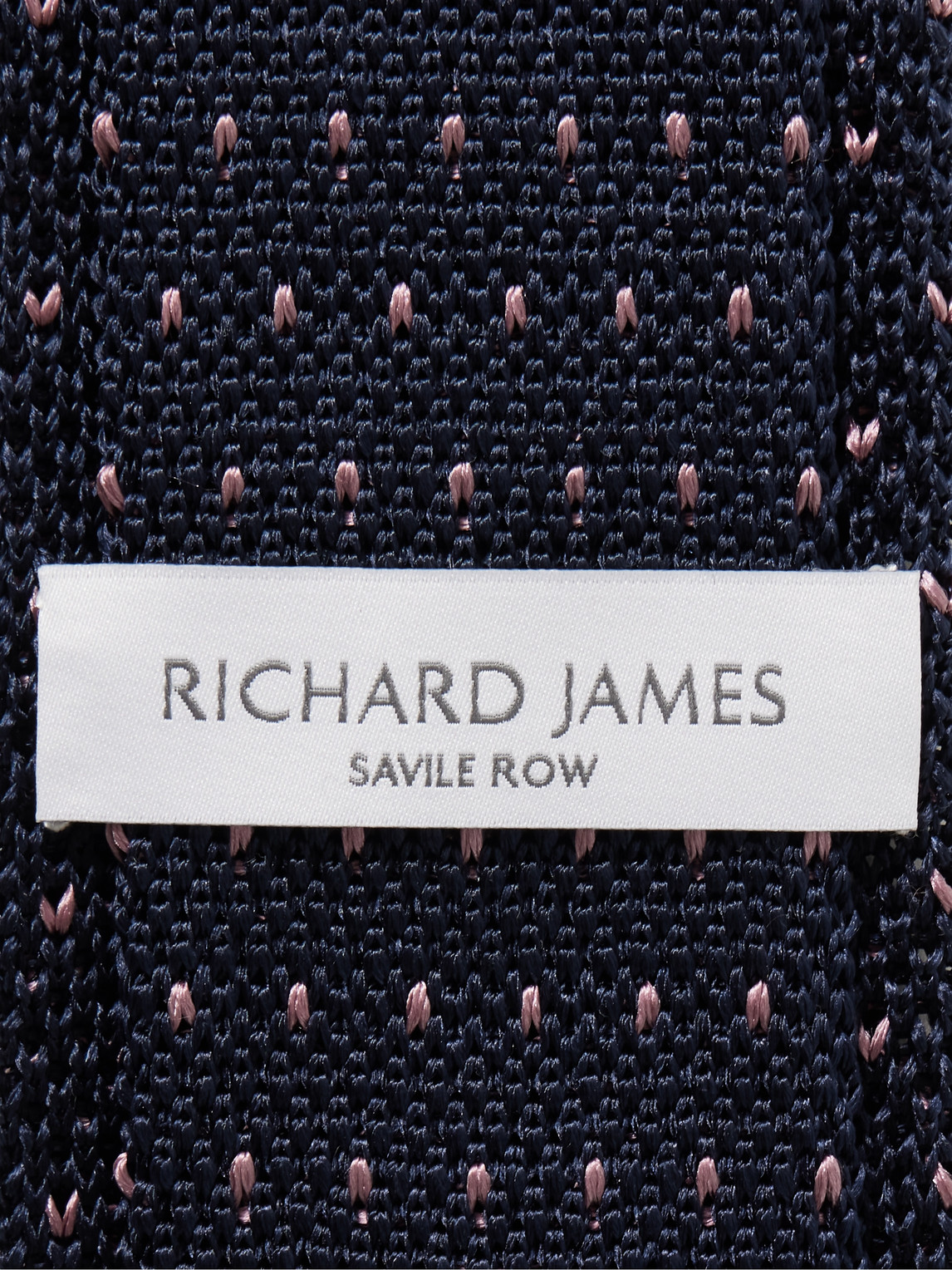 Shop Richard James 6cm Embroidered Knitted Silk Tie In Blue