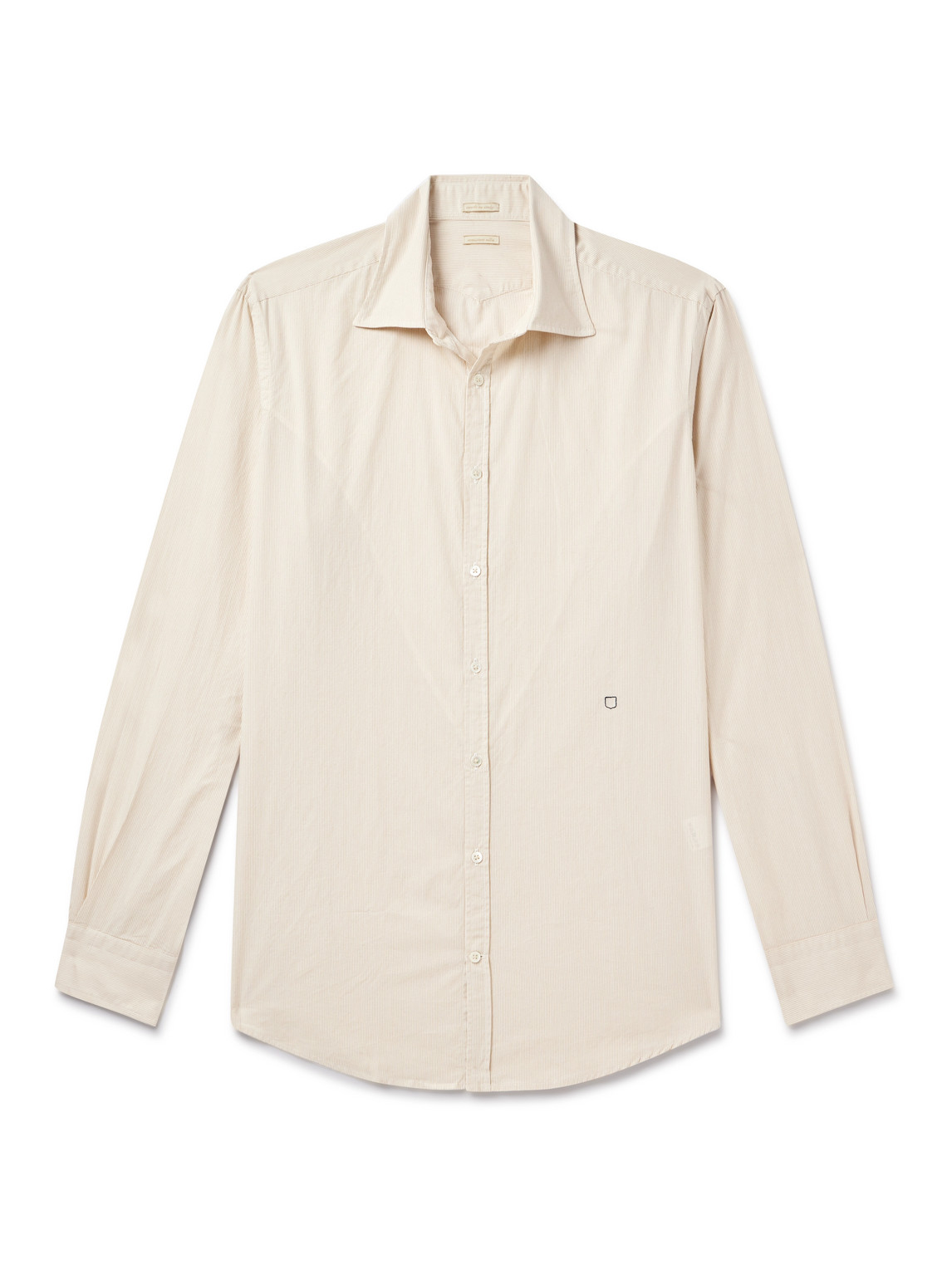 Massimo Alba Genova Striped Cotton-poplin Shirt In Neutrals