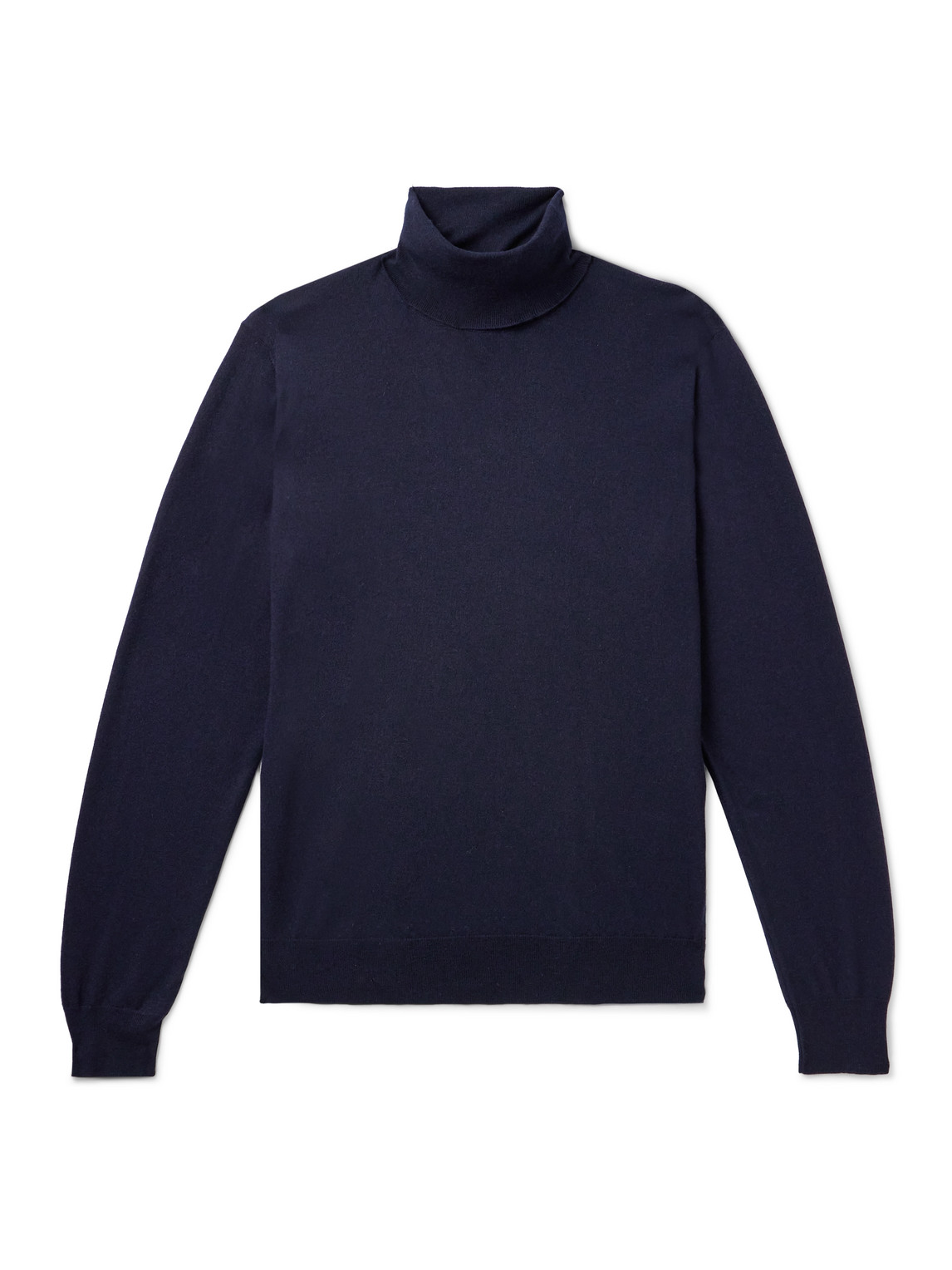 Ralph Lauren Purple Label Slim-fit Cashmere Rollneck Sweater In Blue