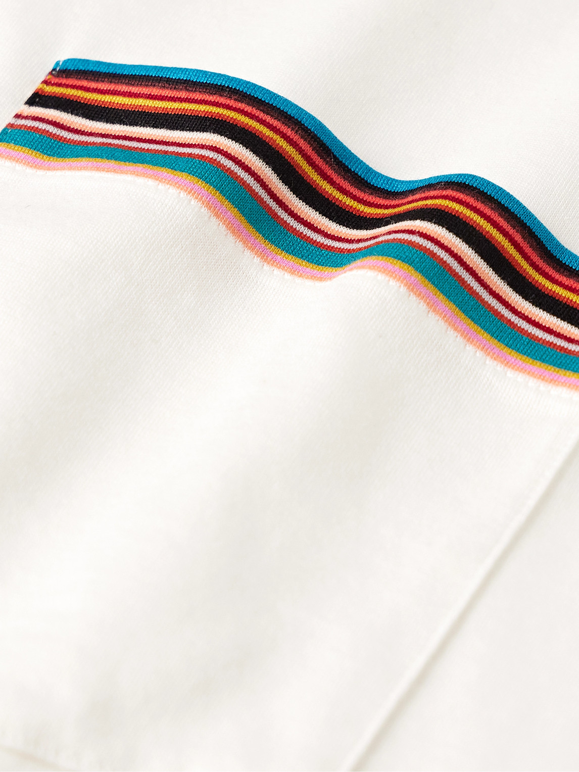 Shop Paul Smith Striped Cotton-jersey T-shirt In White