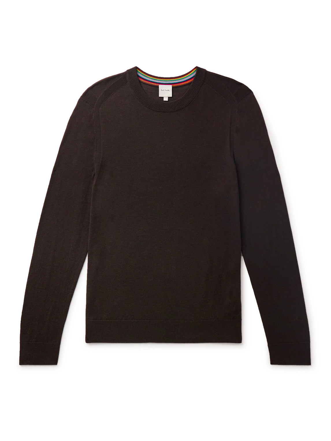 Paul Smith Slim-fit Merino Wool Sweater In Brown