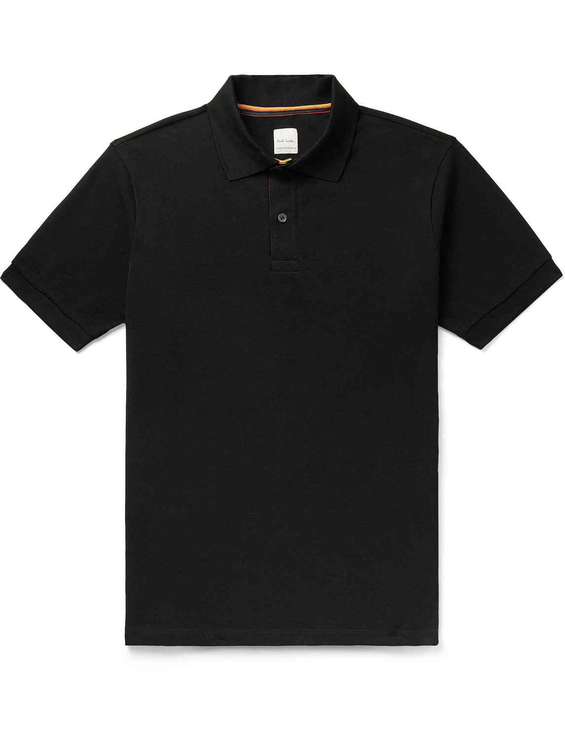 Paul Smith Cotton-piqué Polo Shirt In Black