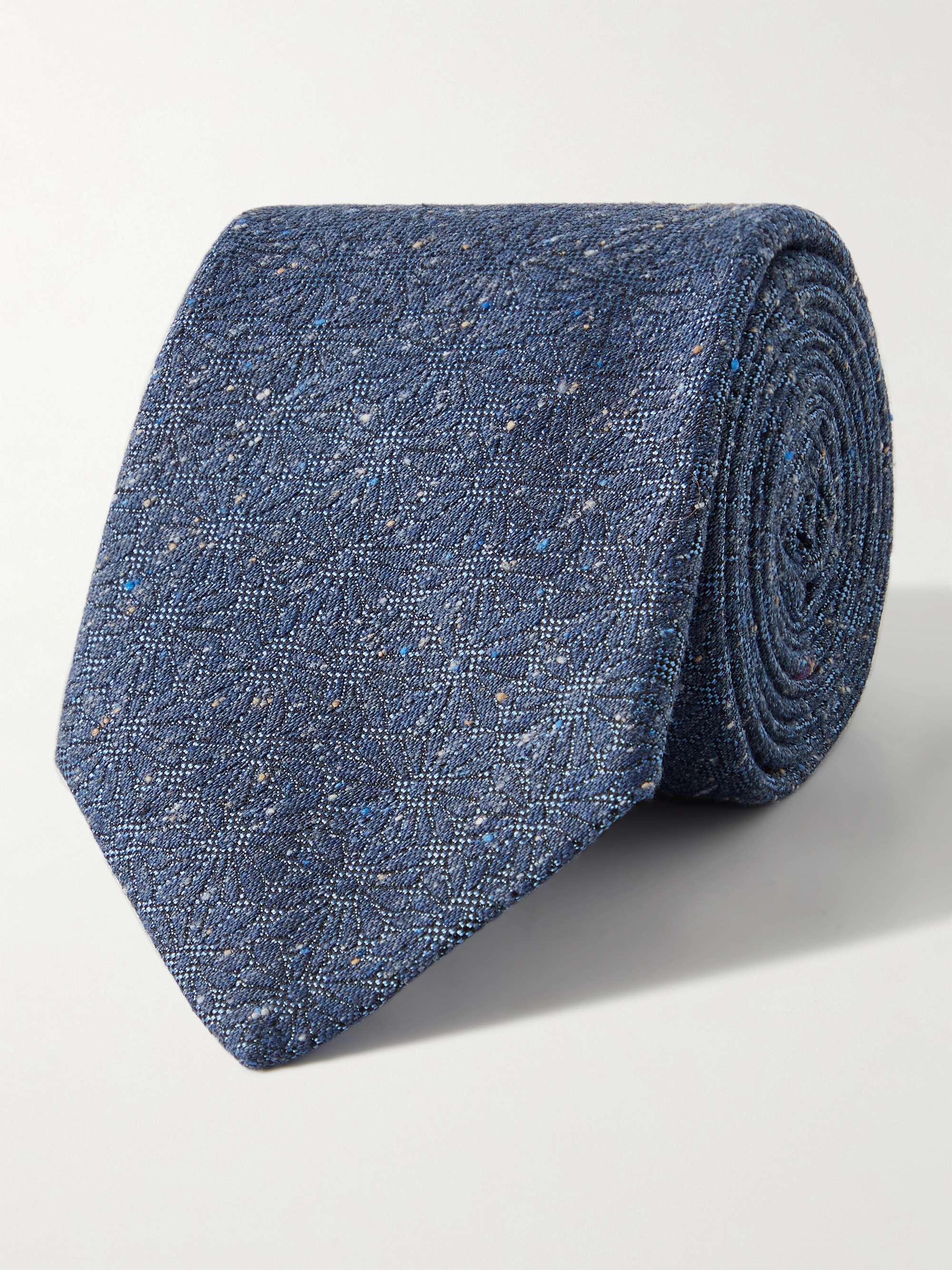 8cm Cotton and Silk Blend Tie