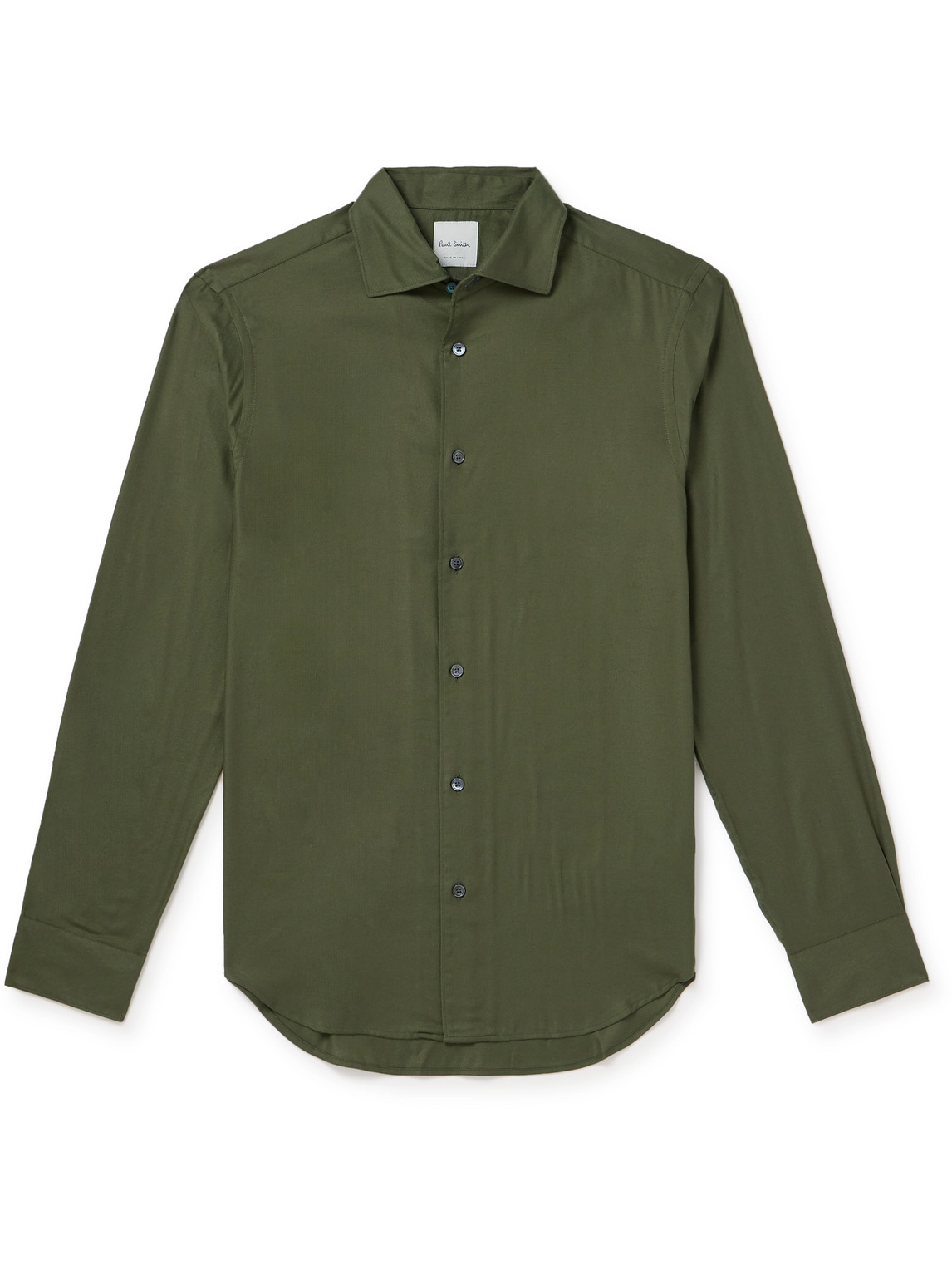 Paul Smith Slim-fit Cotton-twill Shirt In Green