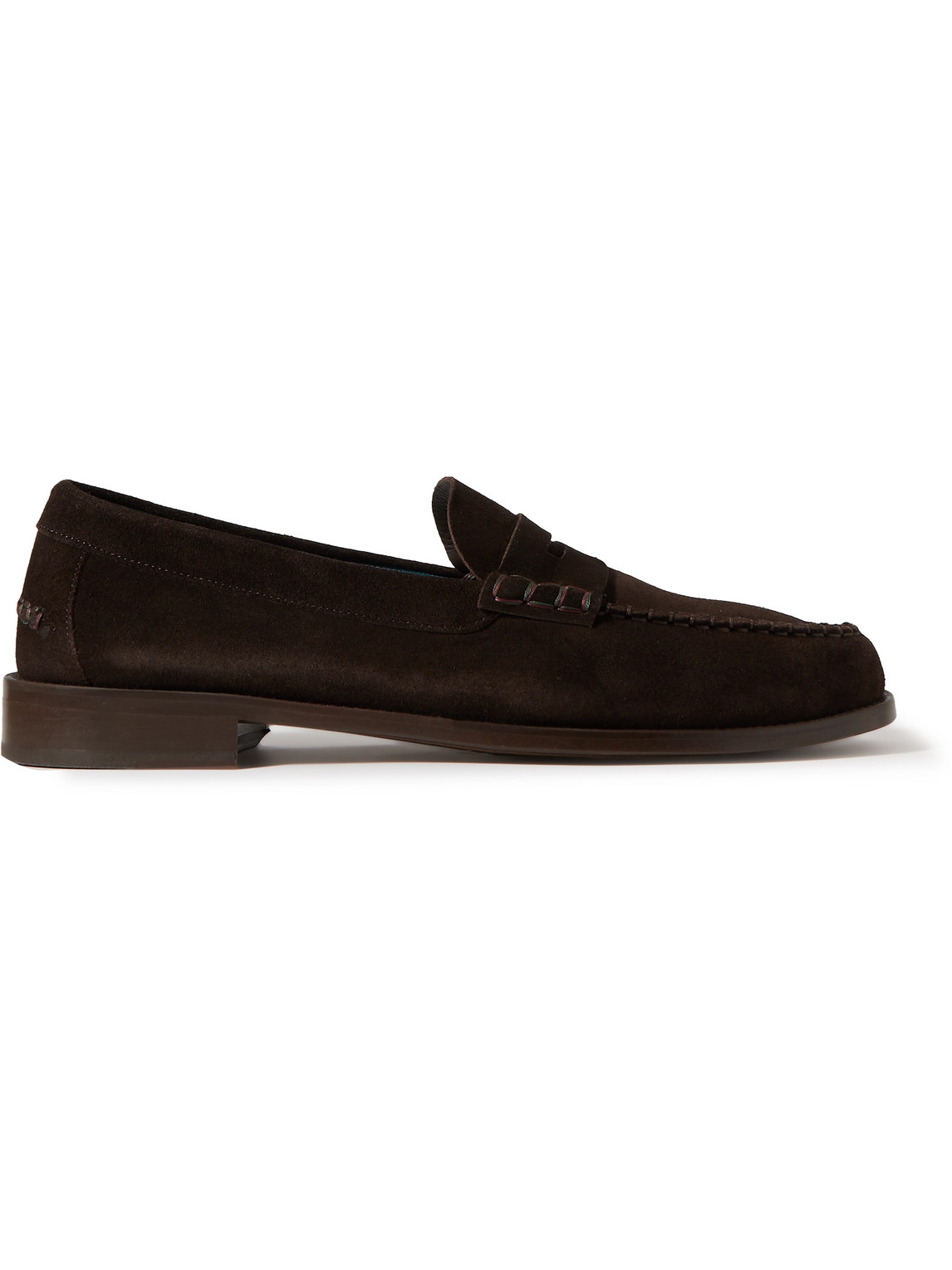 Shop Paul Smith Lido Suede Loafers In Brown