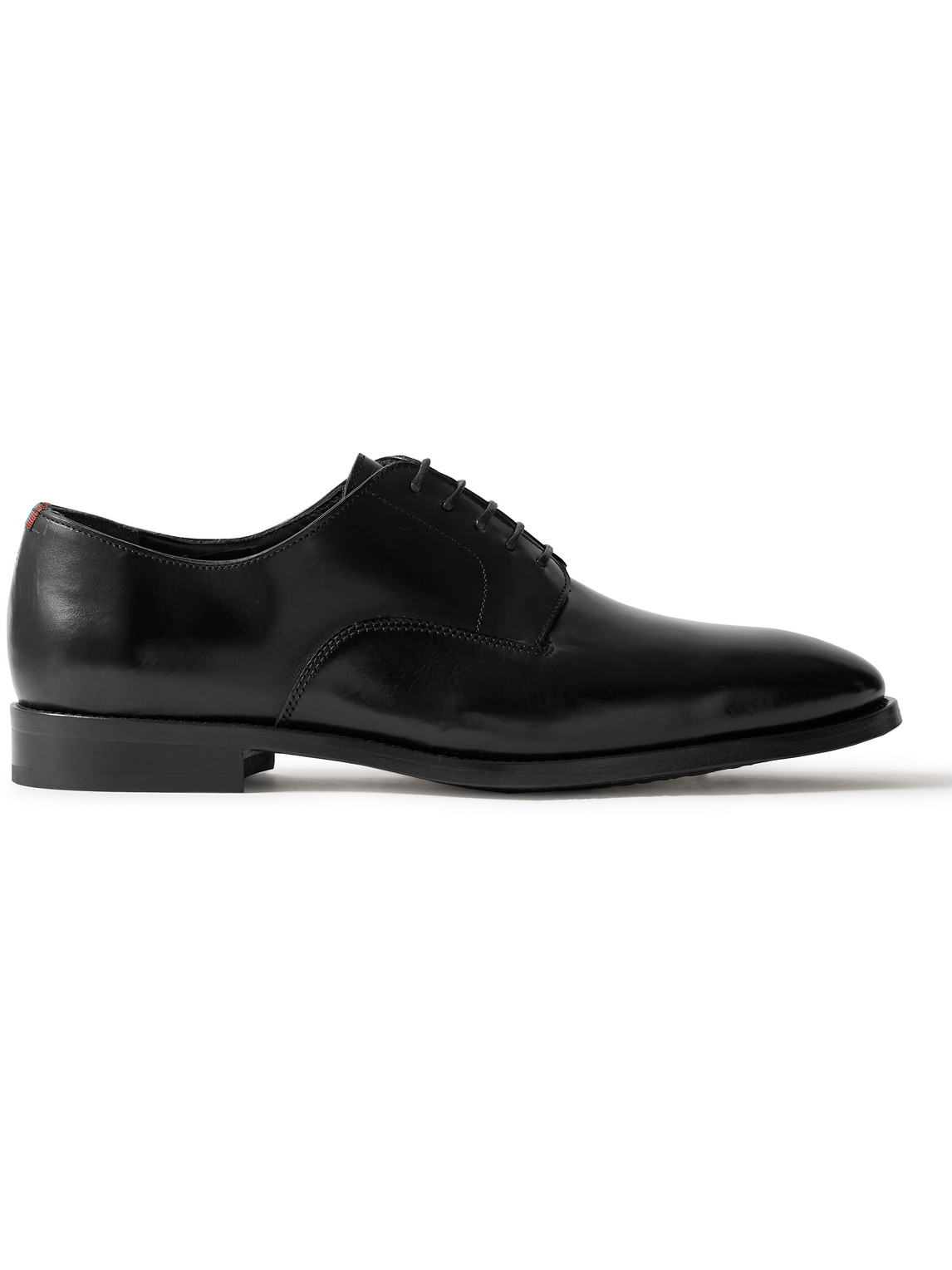 Shop Paul Smith Fes Leather Derby Shoes In Black