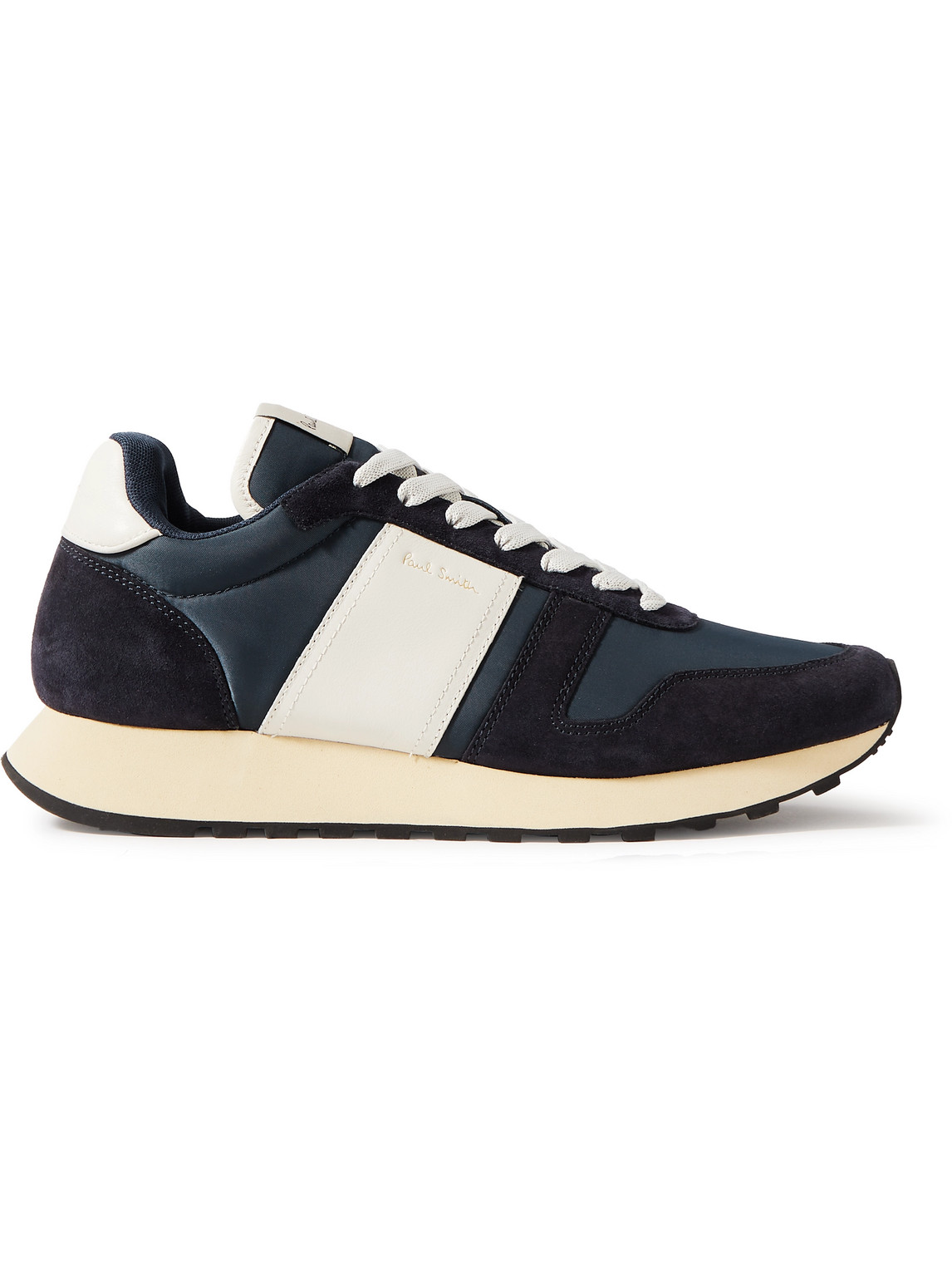 PAUL SMITH EIGHTIES SUEDE AND LEATHER SNEAKERS
