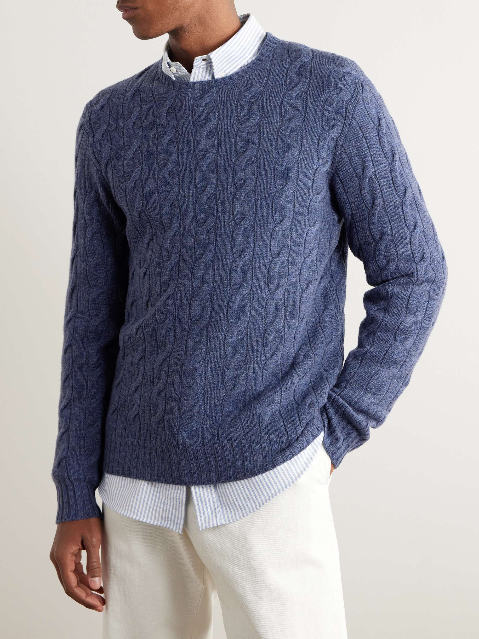 RALPH LAUREN PURPLE LABEL Cable-Knit Cashmere Sweater for Men | MR PORTER