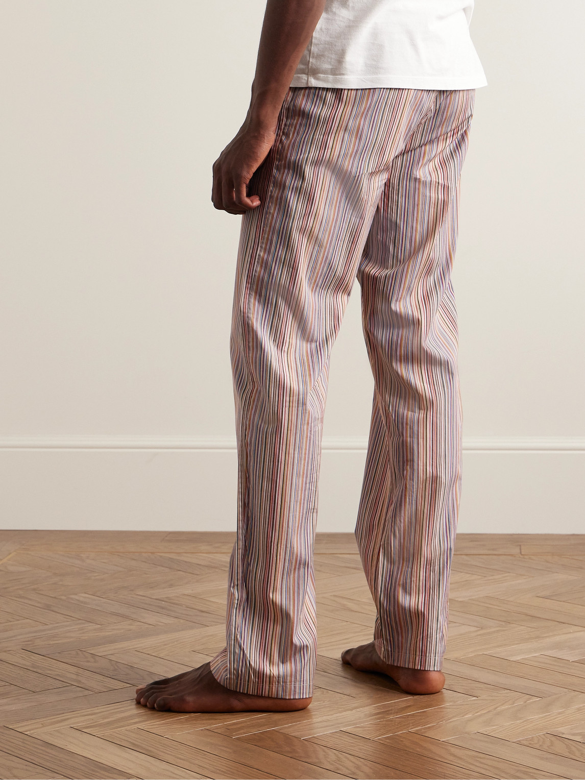 PAUL SMITH STRIPED COTTON PYJAMA TROUSERS