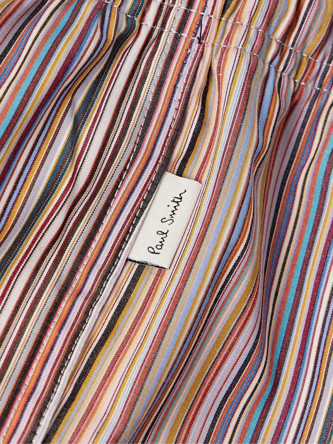 Shop Paul Smith Striped Cotton Pyjama Trousers In Multi