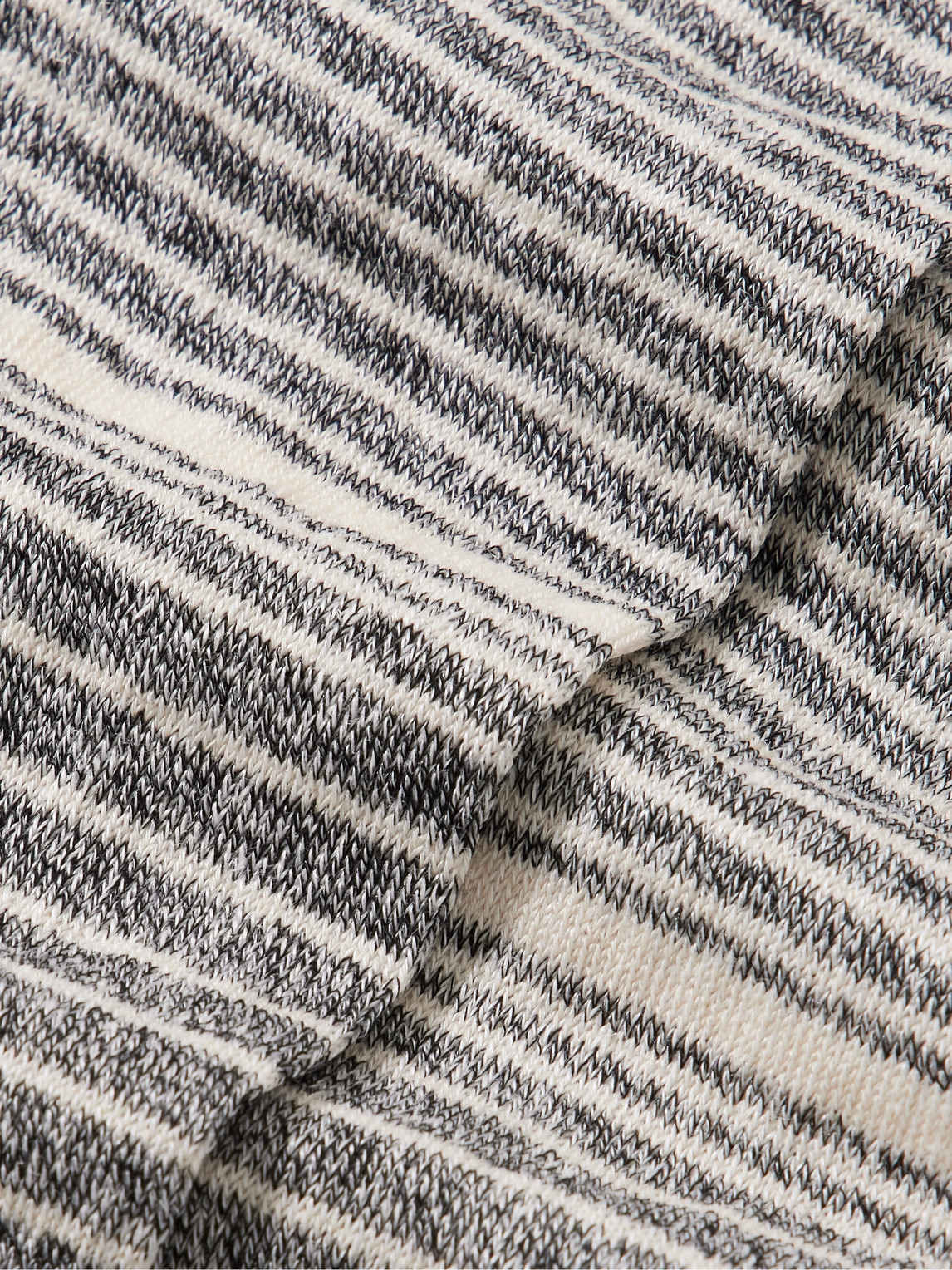 Shop Paul Smith Elliot Striped Linen-blend Socks In Gray
