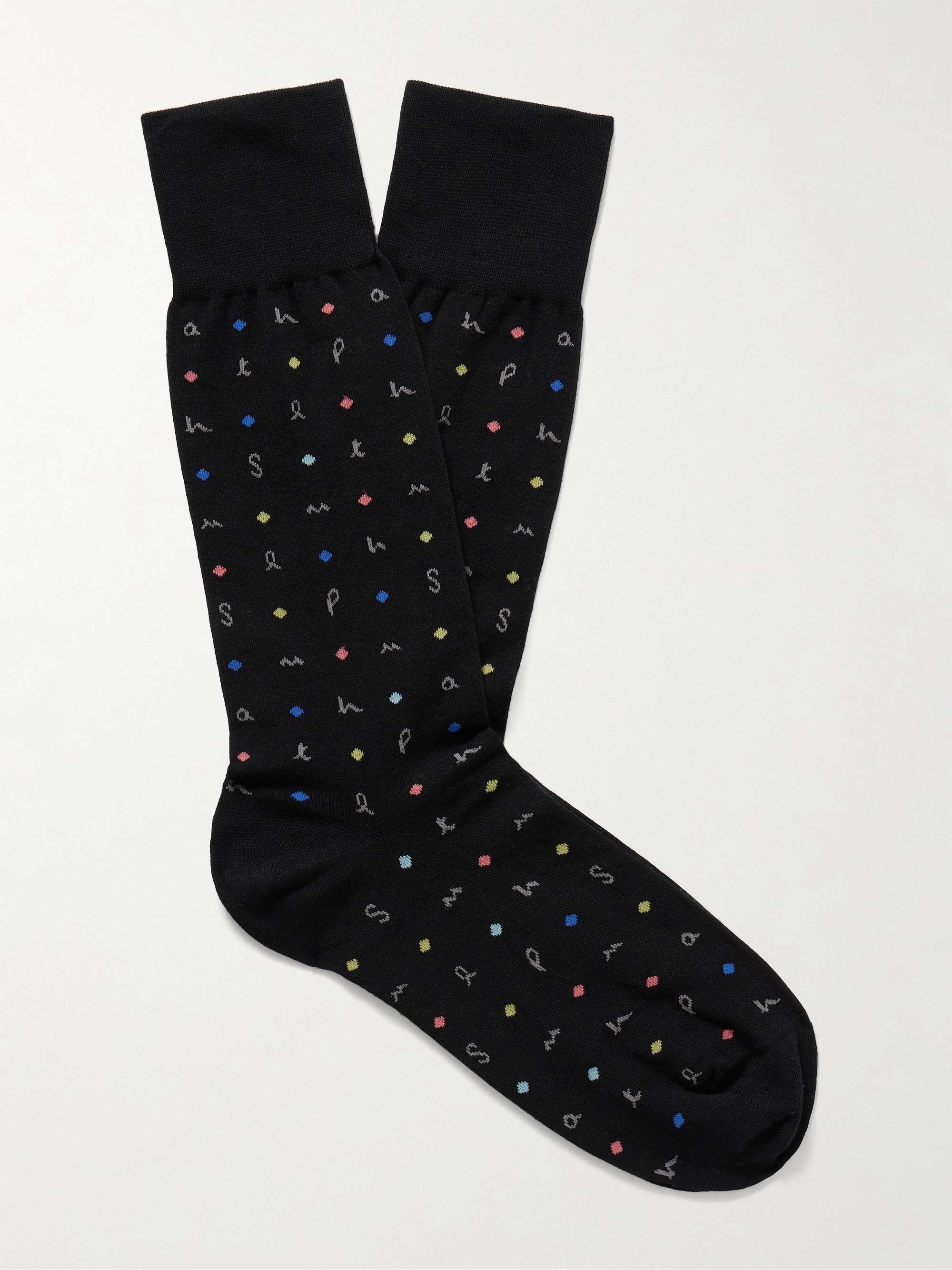 PAUL SMITH Cole Jacquard-Knit Cotton-Blend Socks for Men | MR PORTER