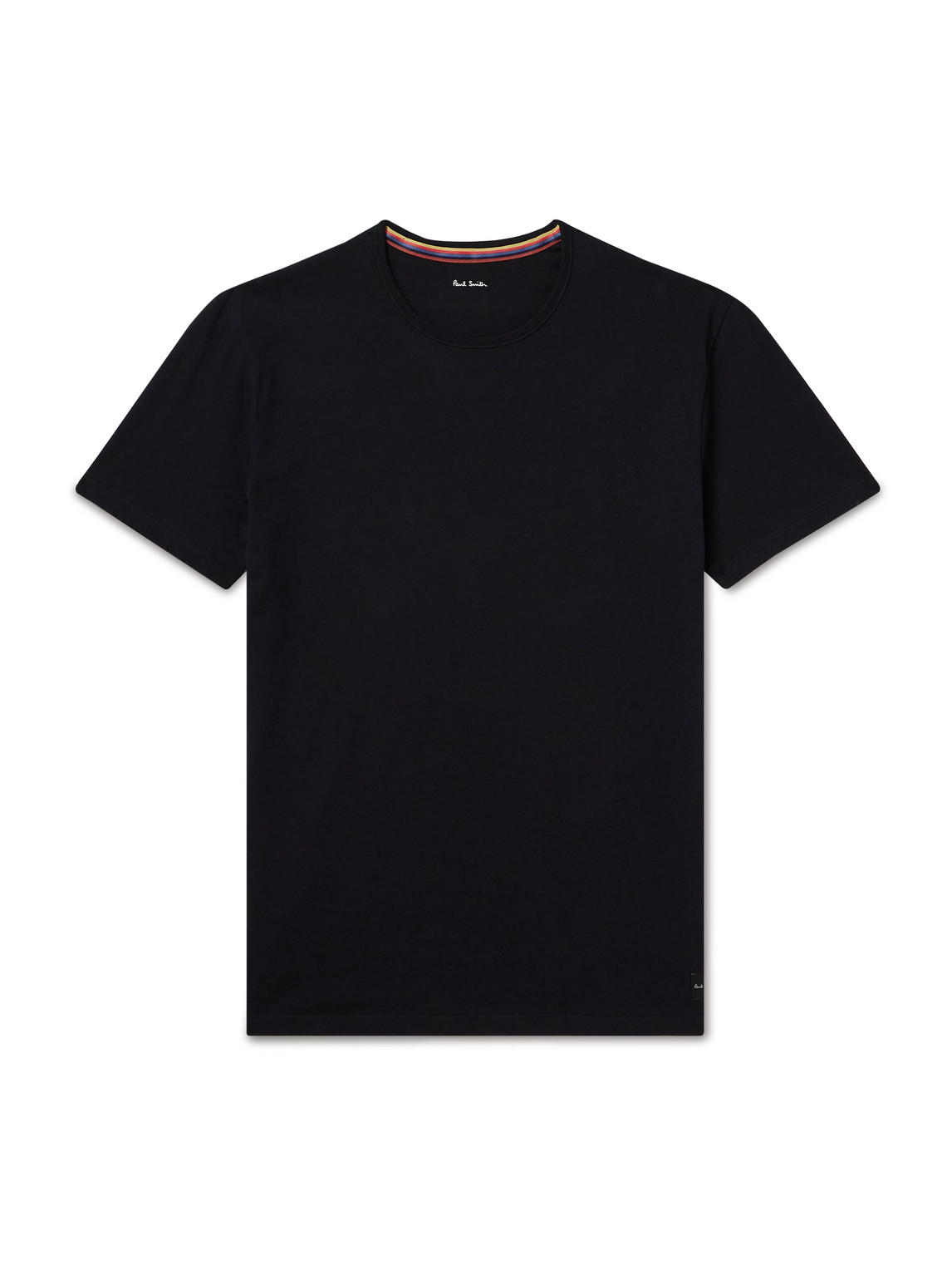 Paul Smith Logo-appliquéd Cotton-jersey Pyjama T-shirt In Black