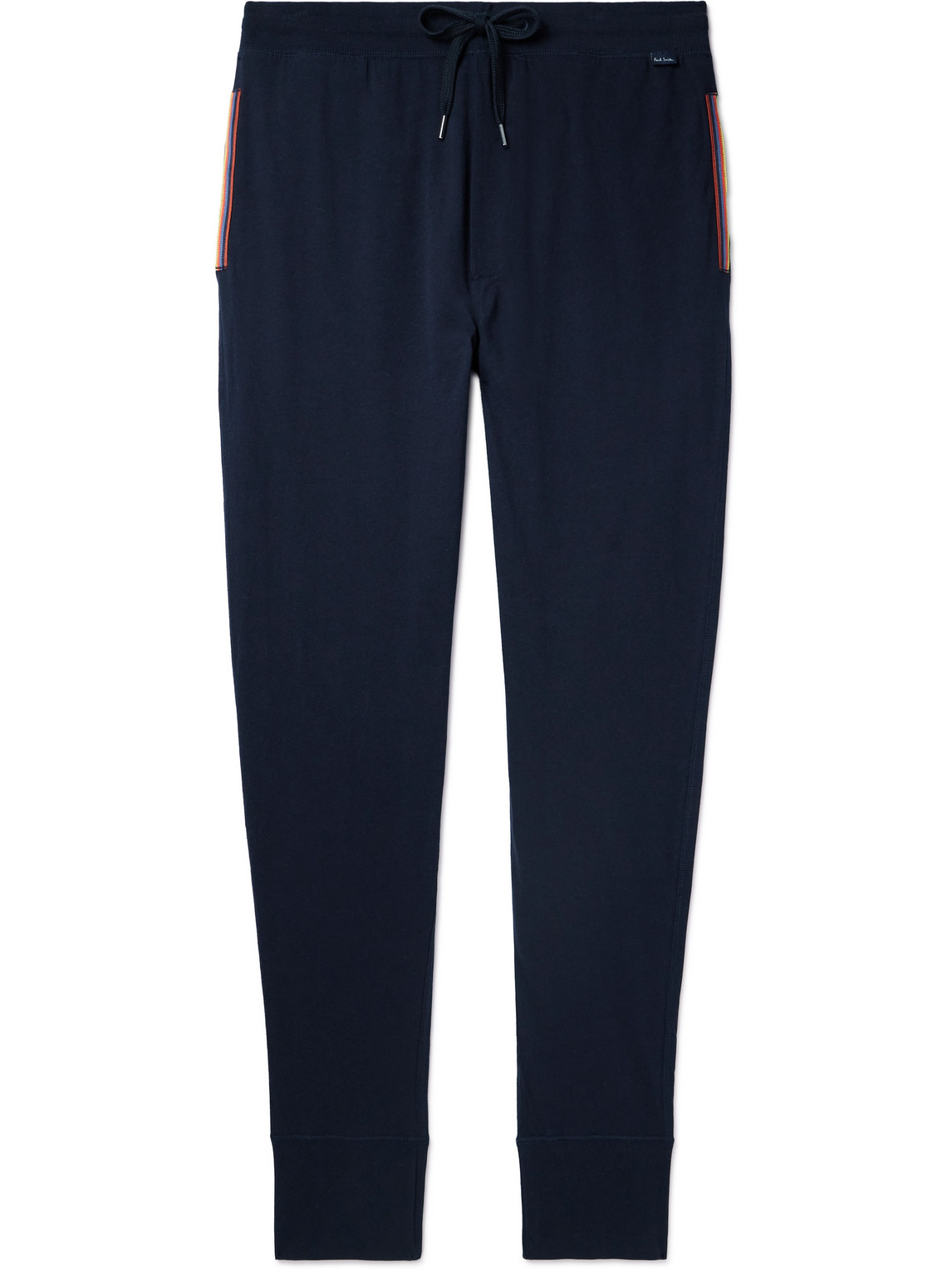 Paul Smith Slim-fit Tapered Cotton-jersey Sweatpants In Blue