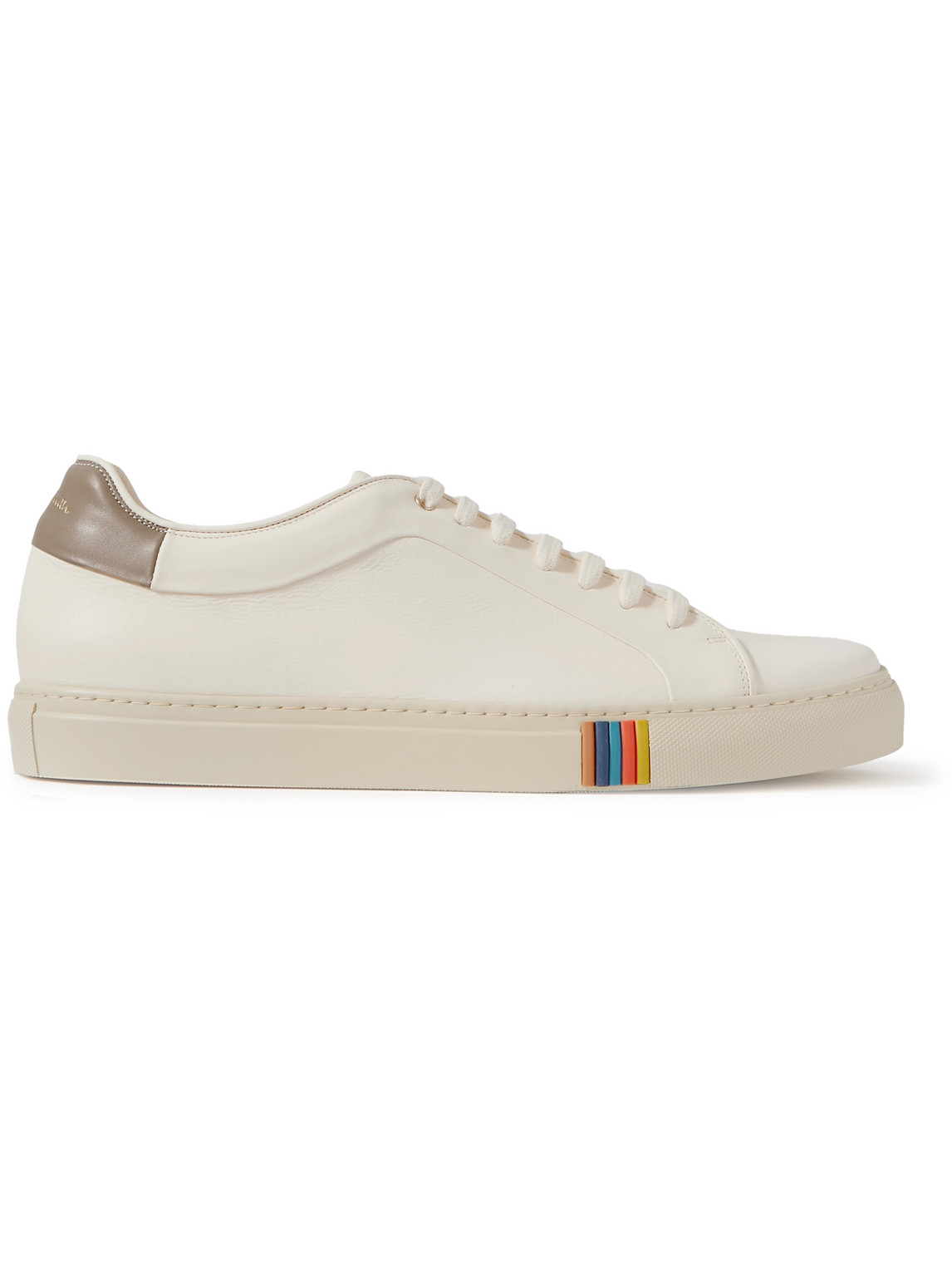 Shop Paul Smith Basso Leather Sneakers In Neutrals