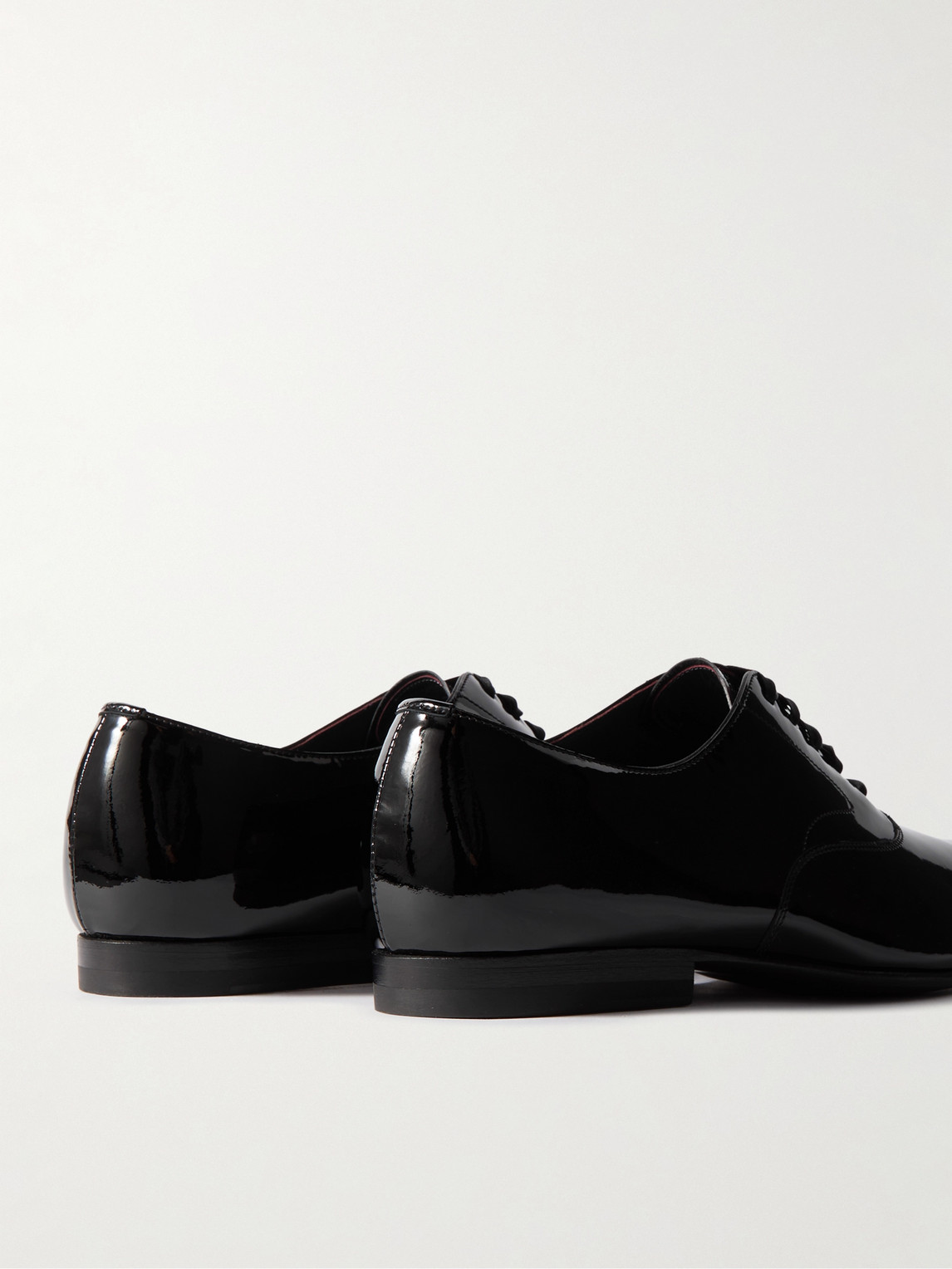 Shop Ralph Lauren Purple Label Paget Ii Patent-leather Oxford Shoes In Black