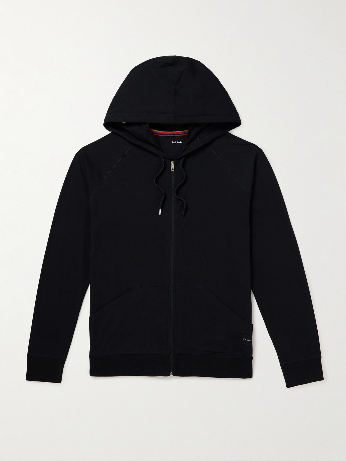 Paul Smith Grosgrain-Trimmed Cotton-Jersey Zip-Up Hoodie - Men