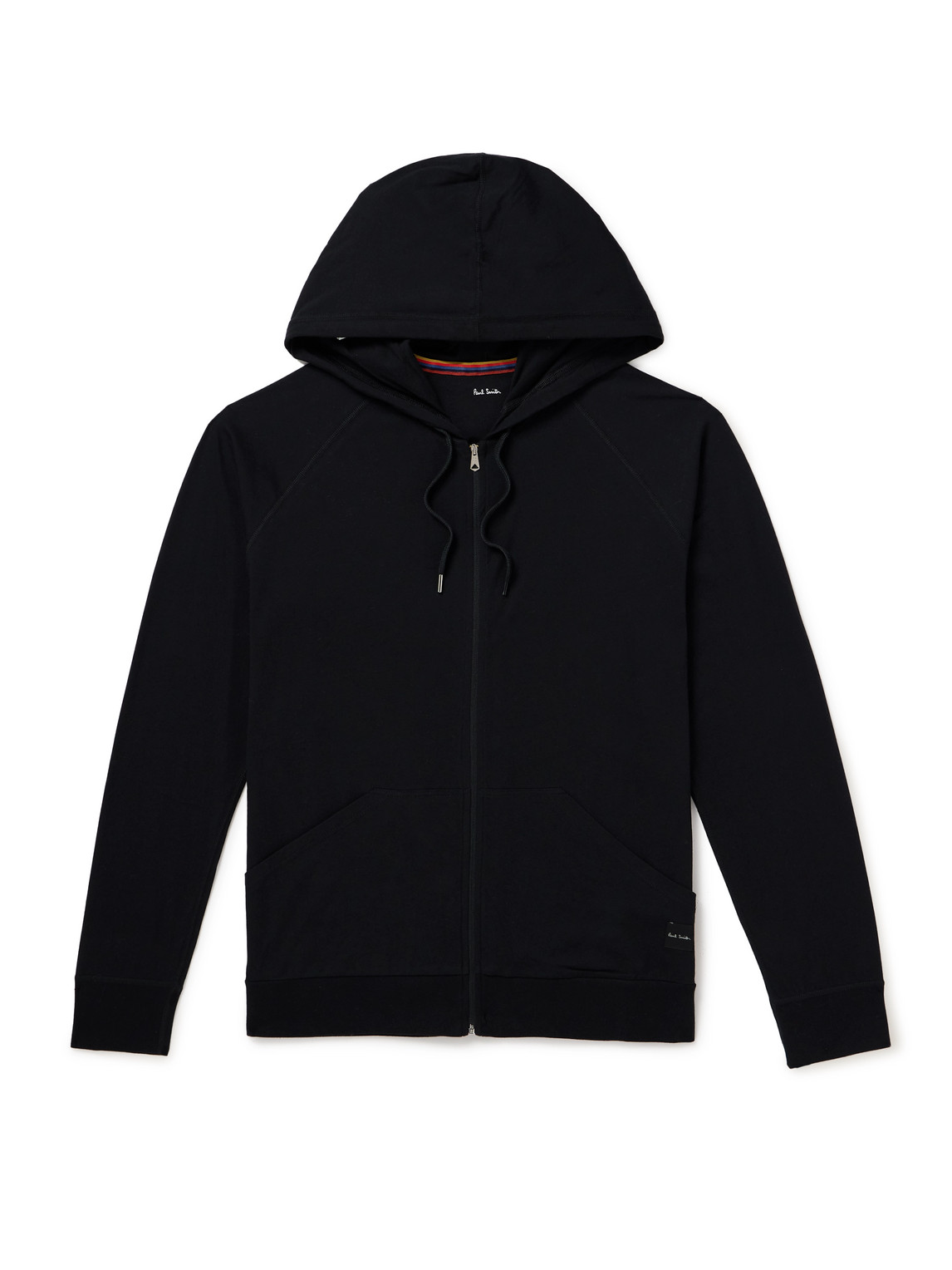 Grosgrain-Trimmed Cotton-Jersey Zip-Up Hoodie